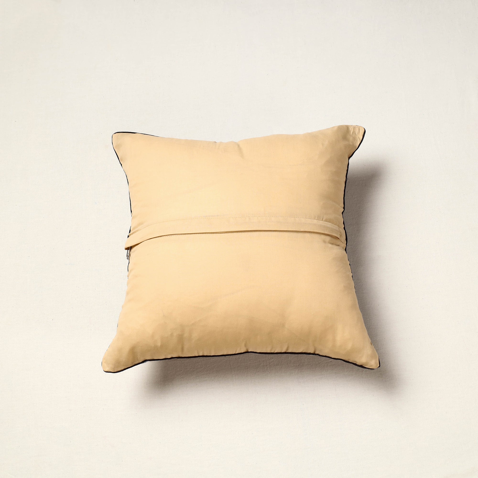 NOORI BAZAR Beige - Block Print Cotton Ajrakh Cushion Cover (16 x 16 in) 103 - view 3