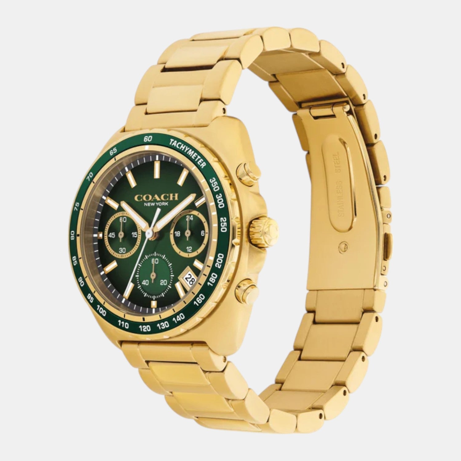 Coach Charter Men Quartz Green Dial Chronograph Stainless Steel Watch 14602738 - view 2