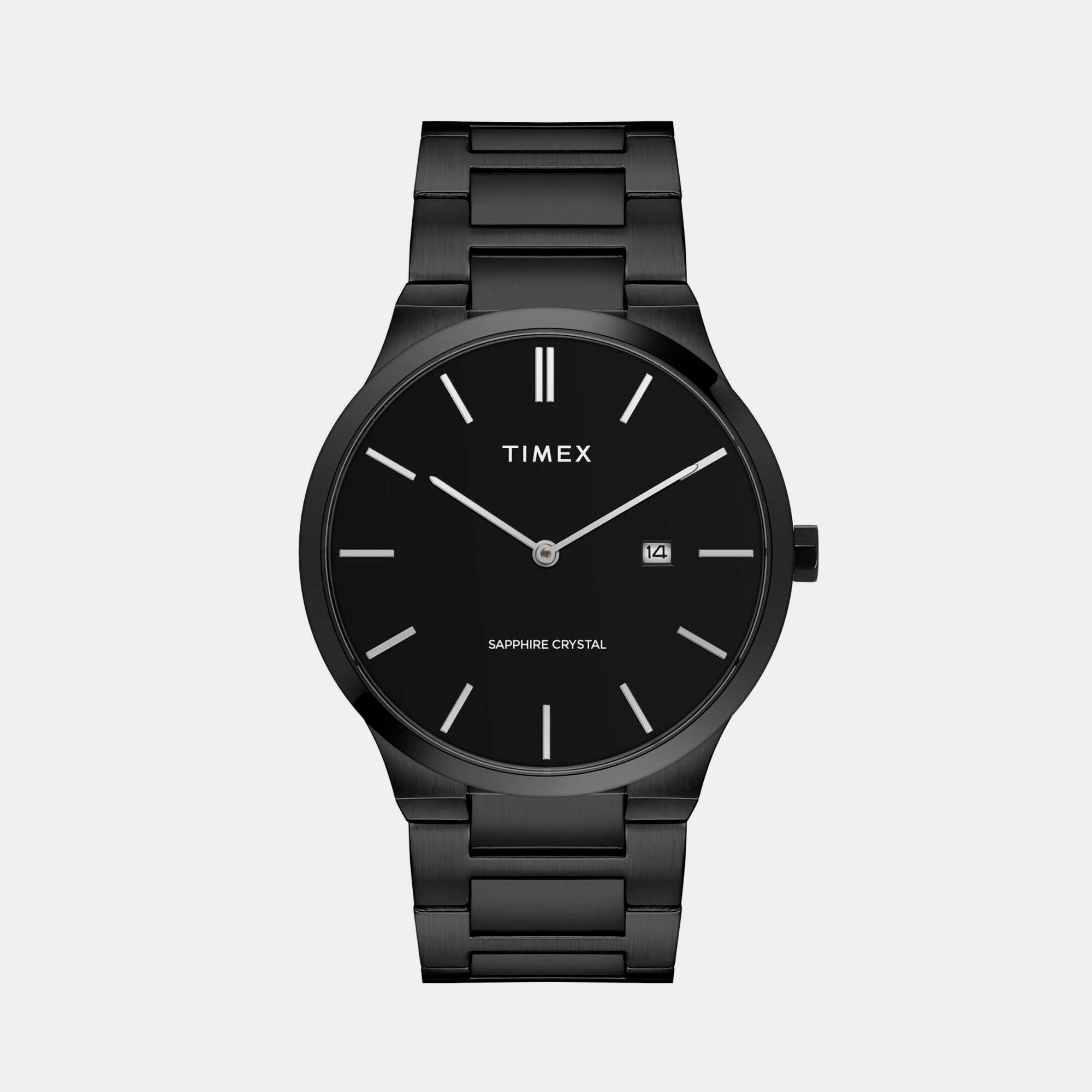 Timex E Class Men Quartz Black Dial Analog Stainless Steel Watch TWEG23603