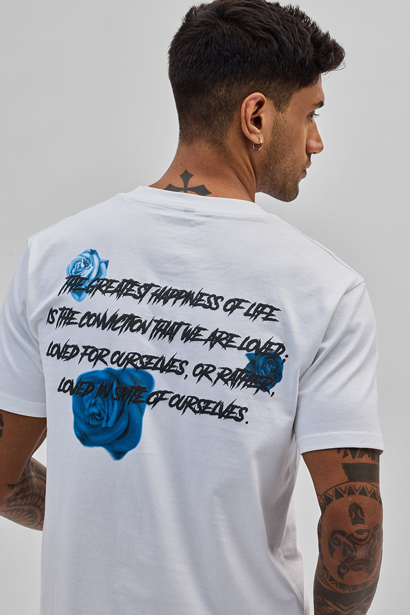 SNITCH The Greatest White Slim Fit T-Shirt