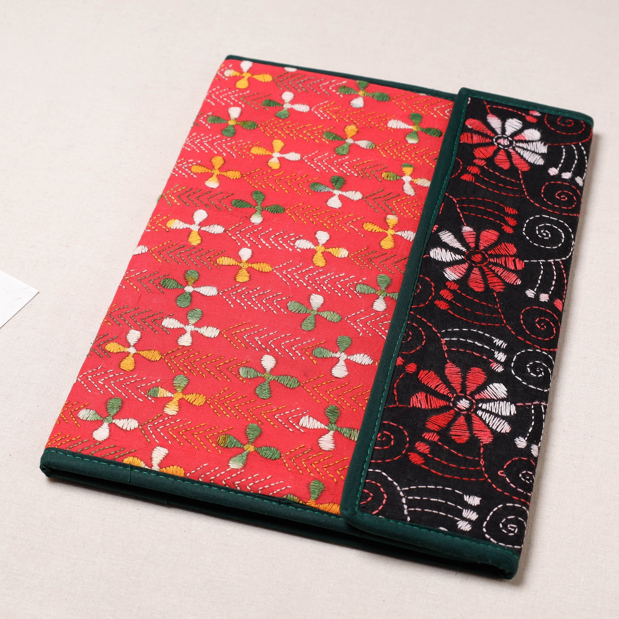 ASALKAAR Bengal Kantha Work Handcrafted File Folder - view 2