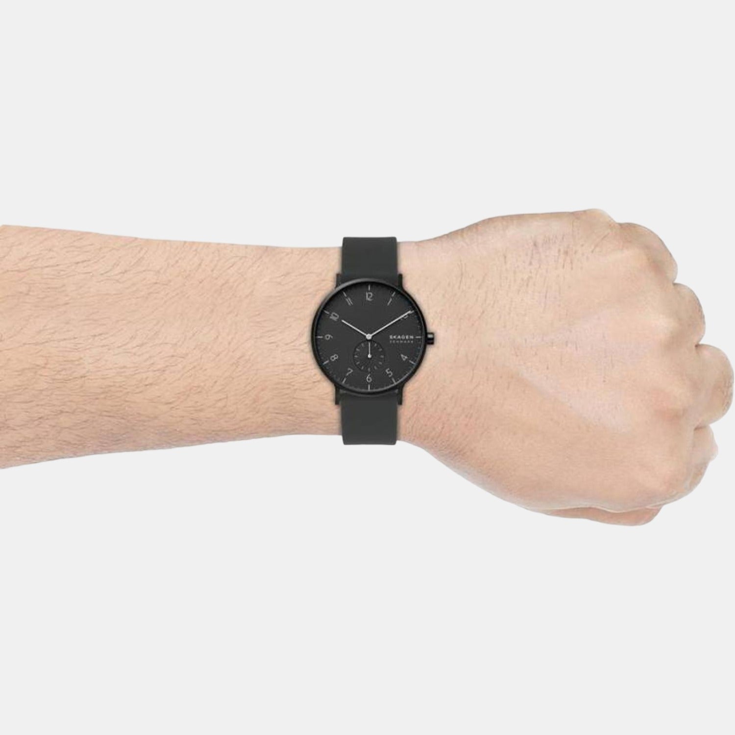 Skagen Aaren Kulor Men Quartz Black Dial Analog Silicone Watch SKW6544 - view 4