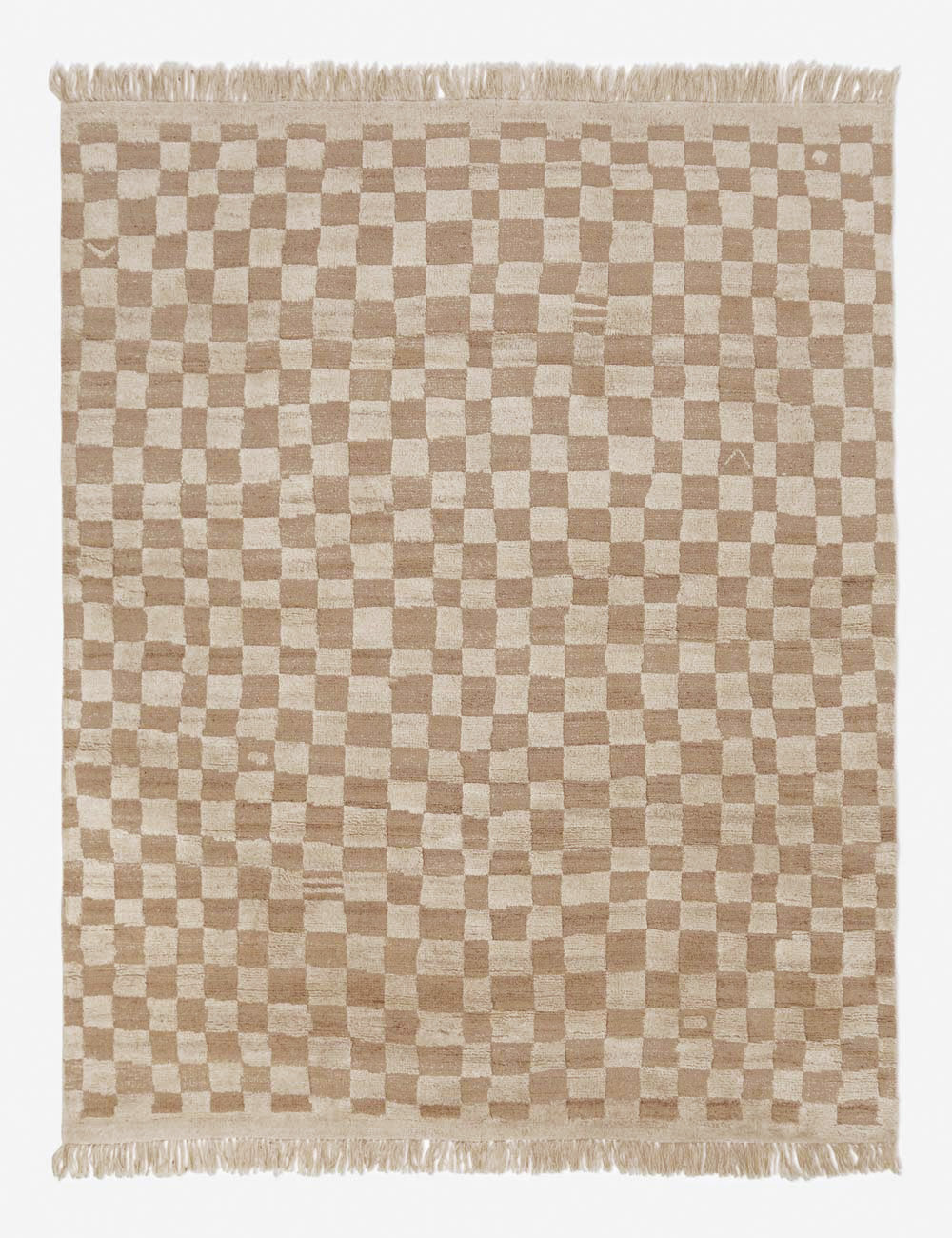 Lulu and Georgia Irregular Checkerboard Hand-Knotted Wool Rug by Sarah Sherman Samuel - view 2