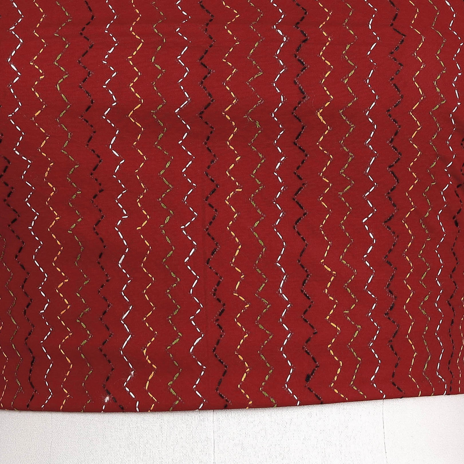 DASTKAR Bengal Kantha Embroidery Pure Cotton Blouse Piece - view 2