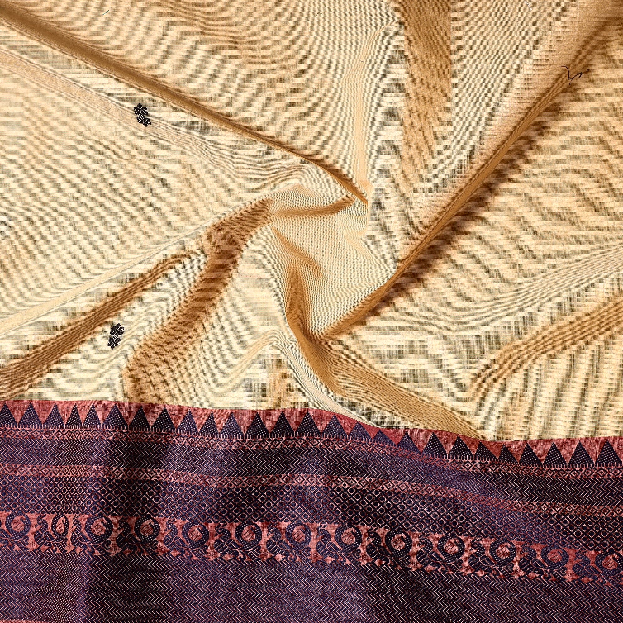 SOUTH KARGHA Beige - Kanchipuram Cotton Precut Fabric (1.45 Meter) - view 2