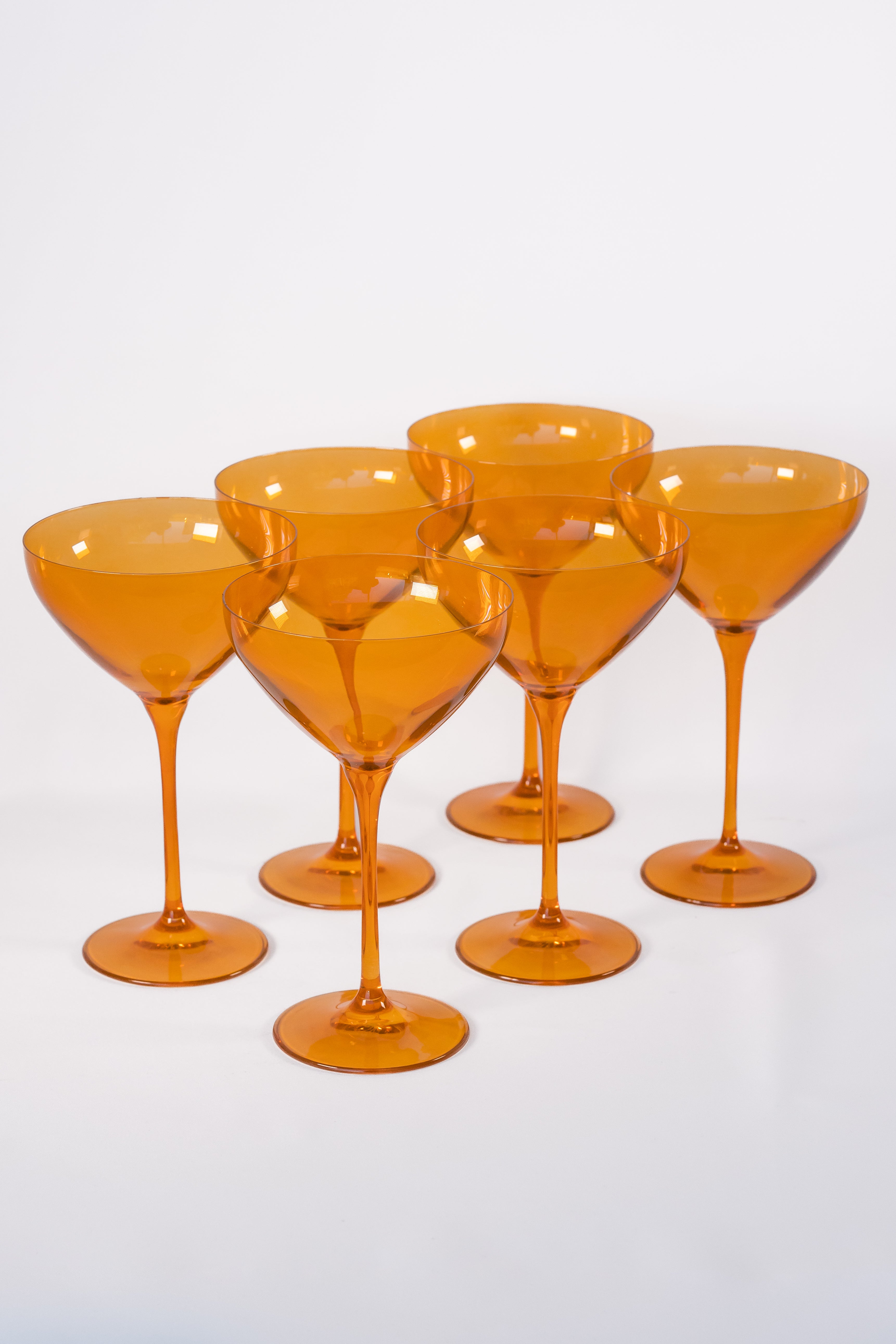Estelle Colored Glass Estelle Colored Martini Glass - Set of 6 {Butterscotch} - view 2