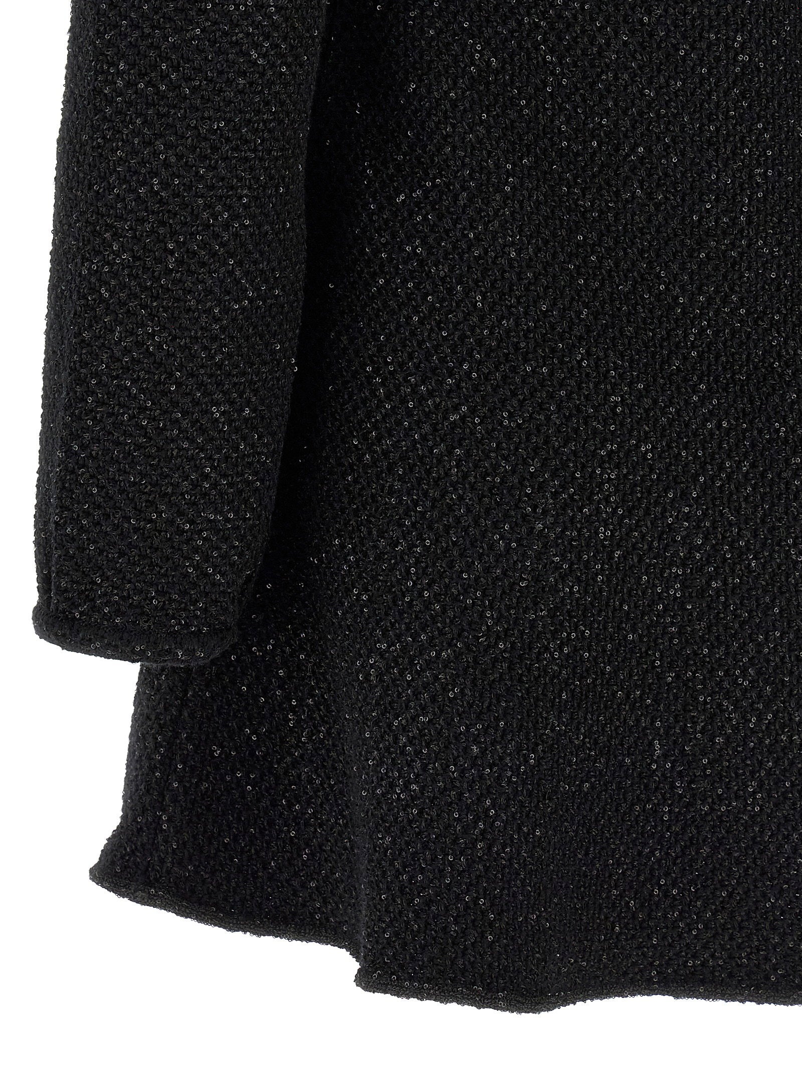 Self-Portrait Black Sequin Knit Mini Dress - view 4