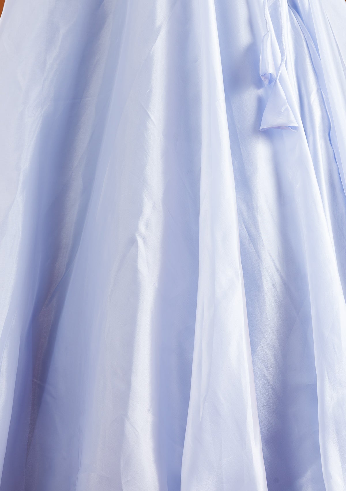 Koskii Sky Blue Cutdana Satin Readymade Lehenga - view 9