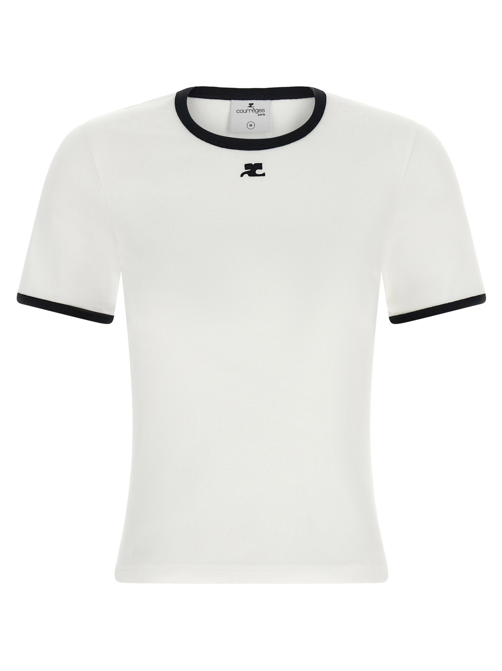 Courreges Signature Contrast T-shirt – 100% cotton