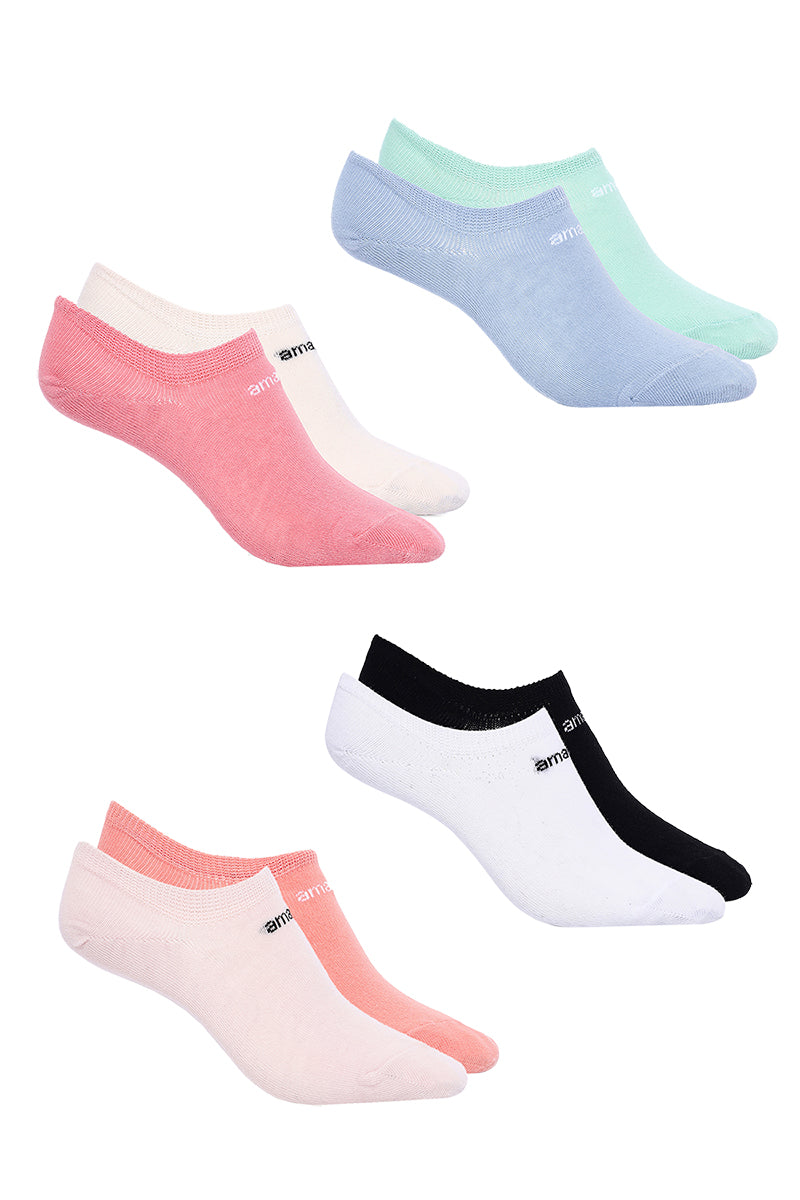 Amante Low Cut Socks (Pack of 8) - Multicolor