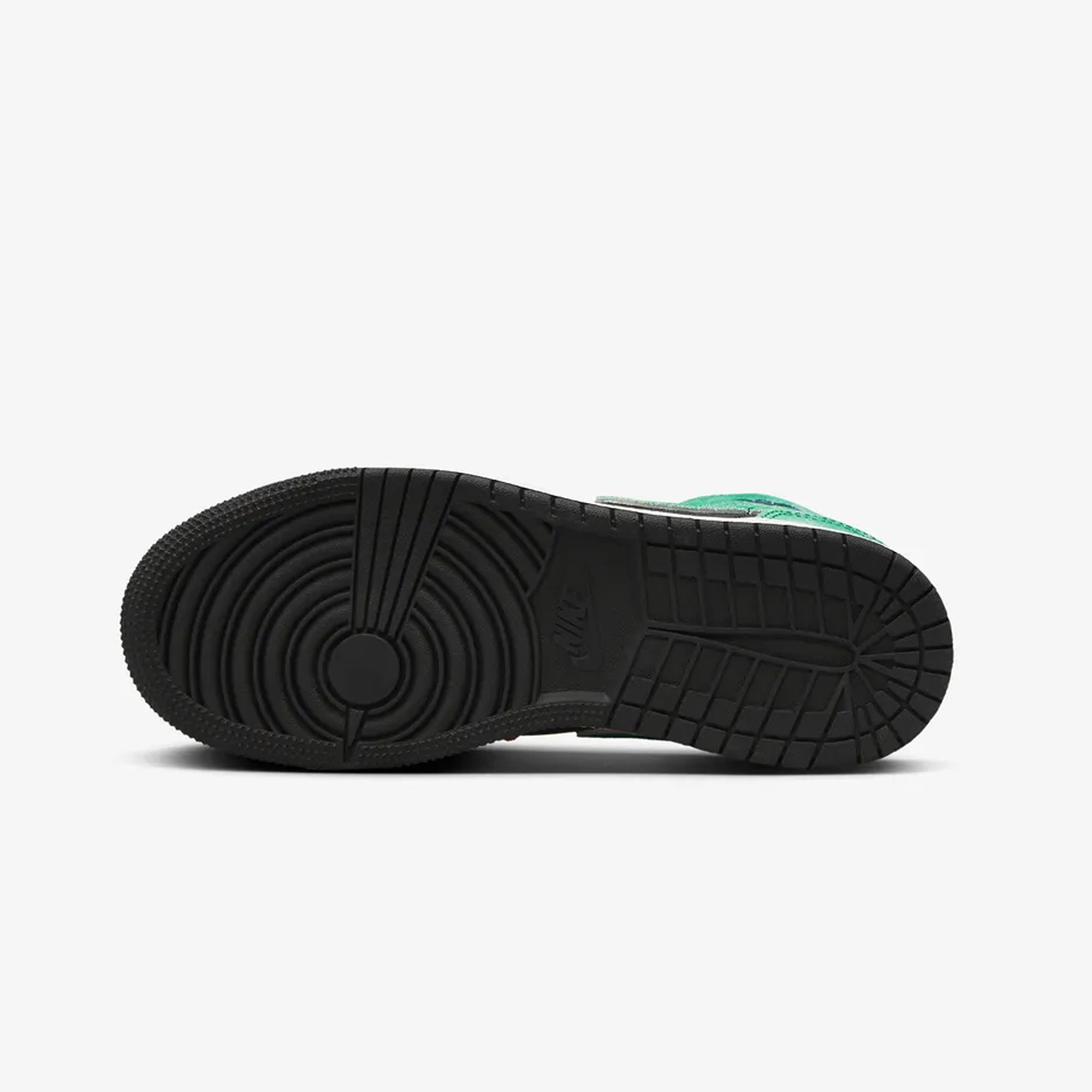 Jordan | AIR JORDAN 1 MID SE (GS) { BLACK/PINE GREEN-DUNE RED-PINE GREEN - view 6