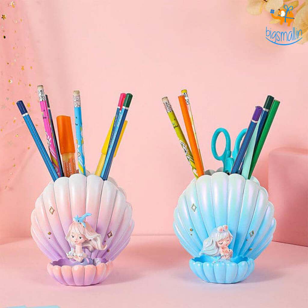 Sea shell mermaid – Bigsmall_hmk Sea Shell & Mermaid Desk Organizer