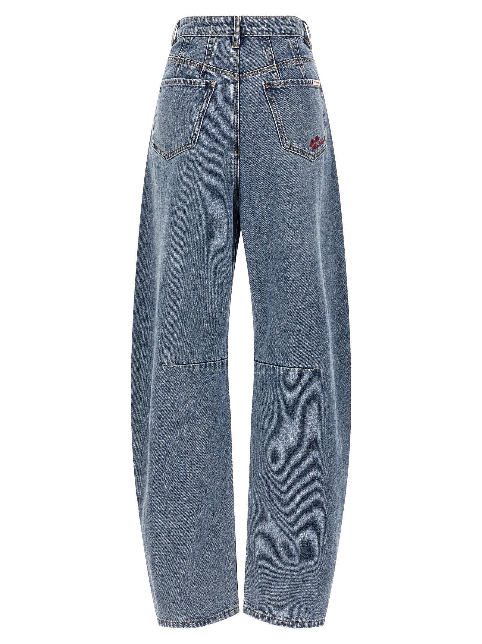 Self-Portrait Blue Barrel Leg Jeans – 100% cotton - view 2