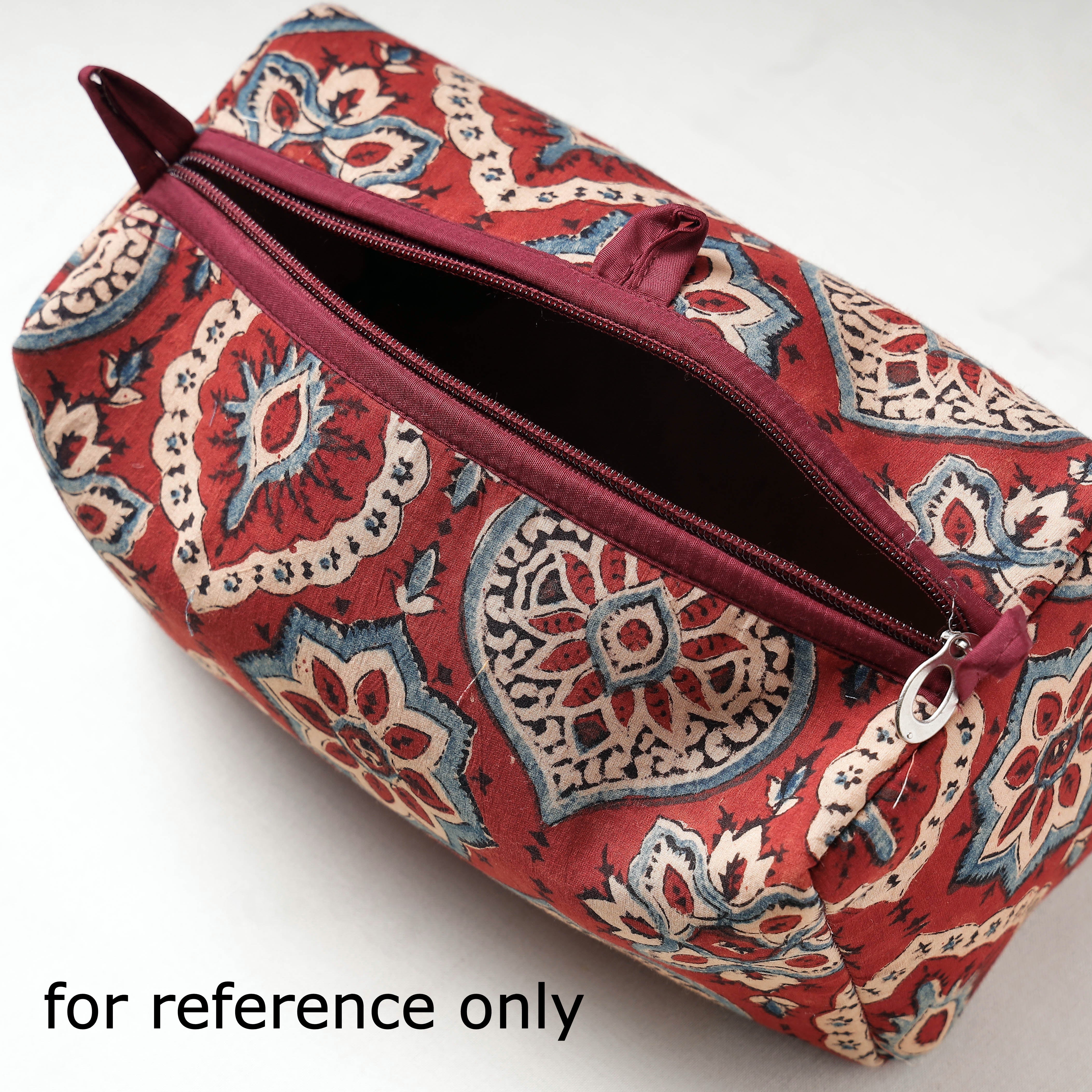 ITOKRI CRAFTS INITIATIVE Brown - Ajrakh Block Printed Cotton Toiletry Bags (Set of 3) - view 2