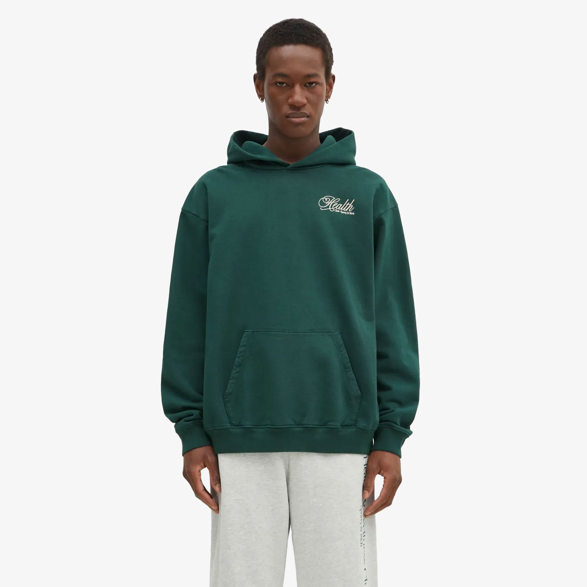 Sporty & Rich | Health Script Hoodie { Green