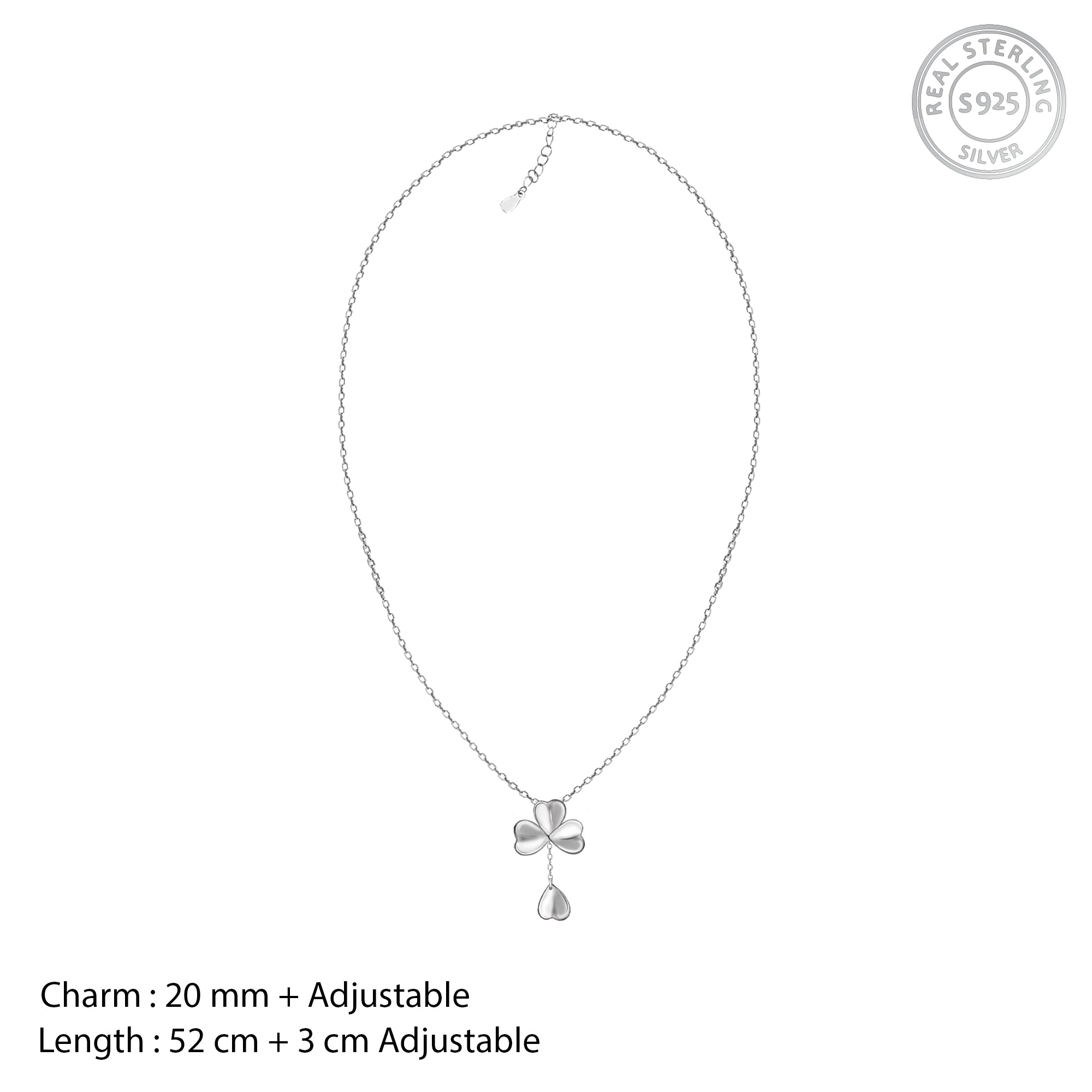 GIVA Jewellery Silver Falling Petal Necklace Set - view 4