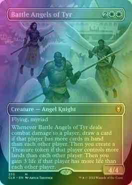 Magic Battle Angels of Tyr [370] [Borderless] [Commander Legends: Battle for Baldur's Gate] [Foil]
