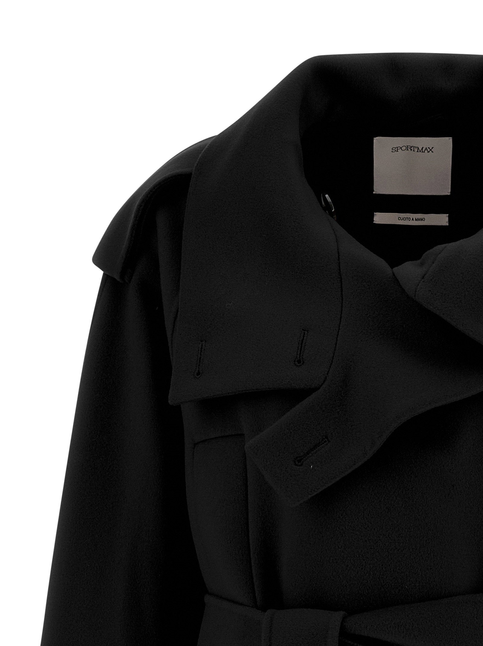 Sportmax Bouquet1234 Trench Coat – 100% virgin wool - view 3
