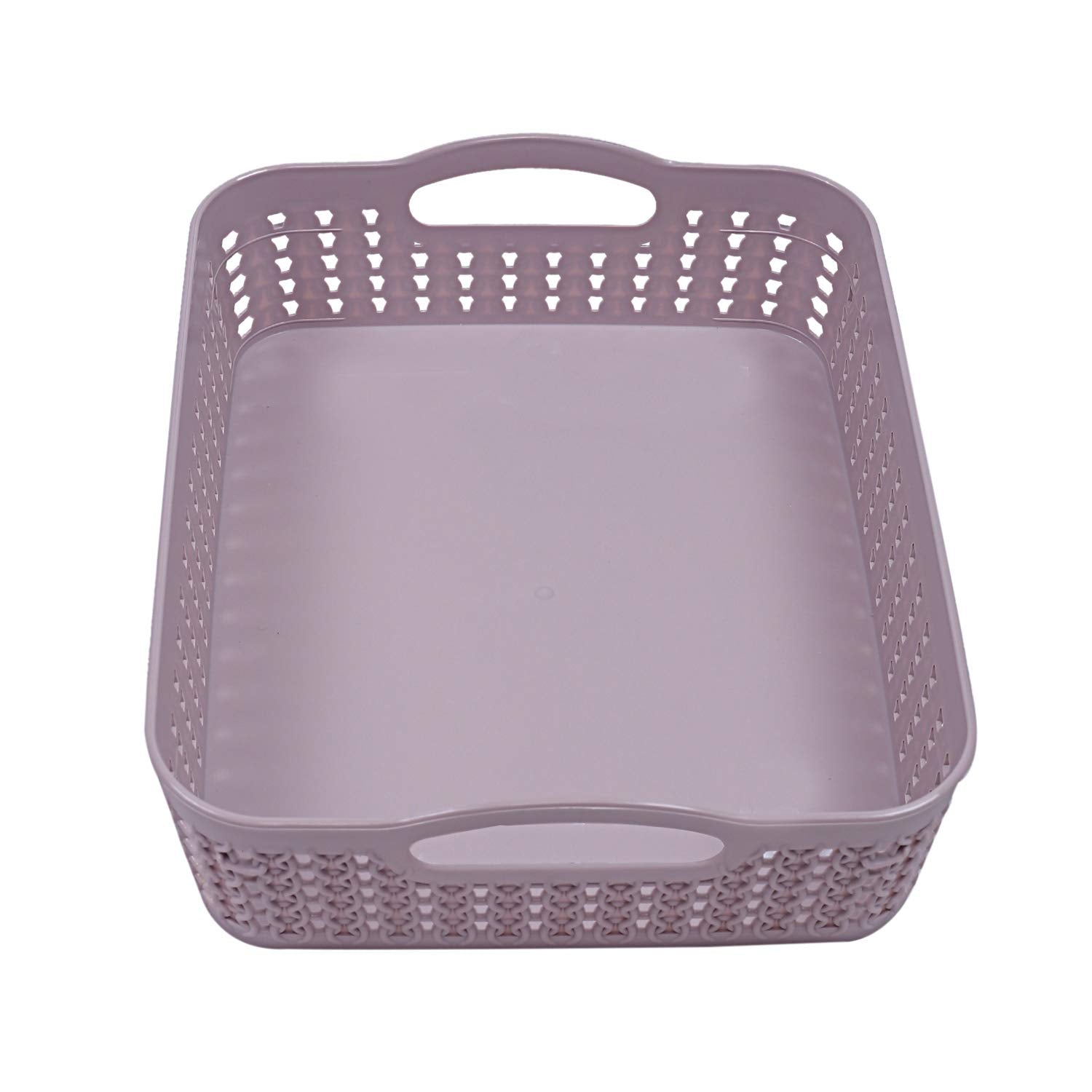Kuber Industries Plastic 2 Pieces Multipurpose Storage Basket Set (Grey & Black)-CTKTC025419 - view 2