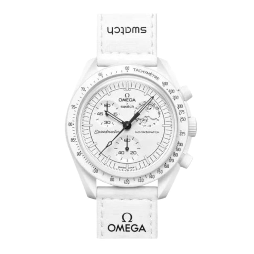 Cop Underdog Swatch x Omega Bioceramic Moonswatch Mission to the MoonPhase 'SNOOPY'