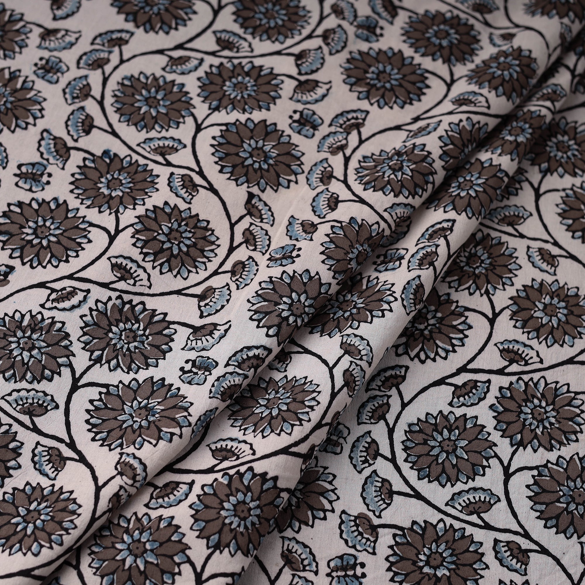 BAGH PRINTS BY UMAR FARUK KHATRI Brown - Natural Dyed Cotton Bagh Print Fabric 07 - view 2