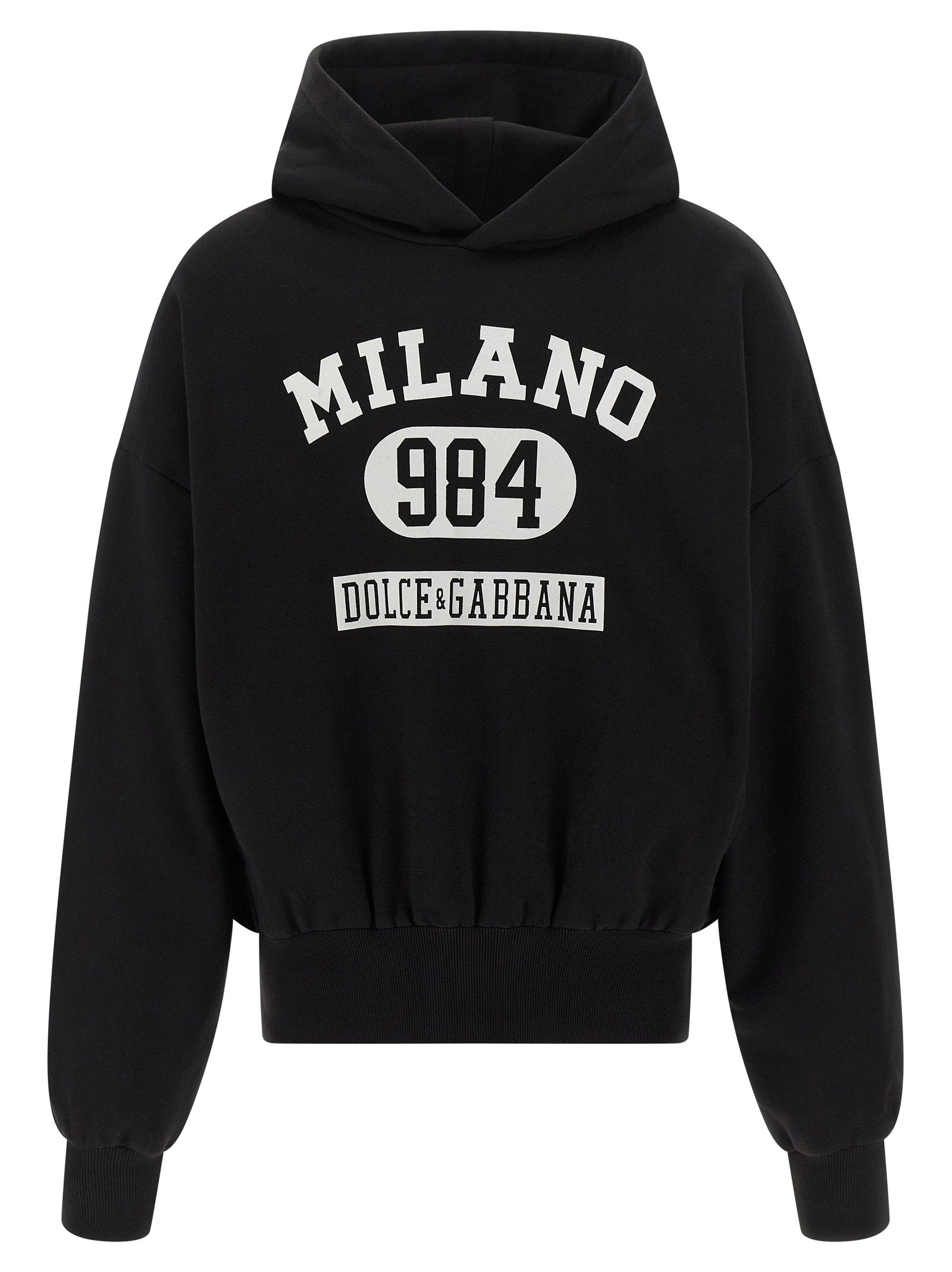 Dolce & Gabbana Flocked Print Hoodie – 100% cotton