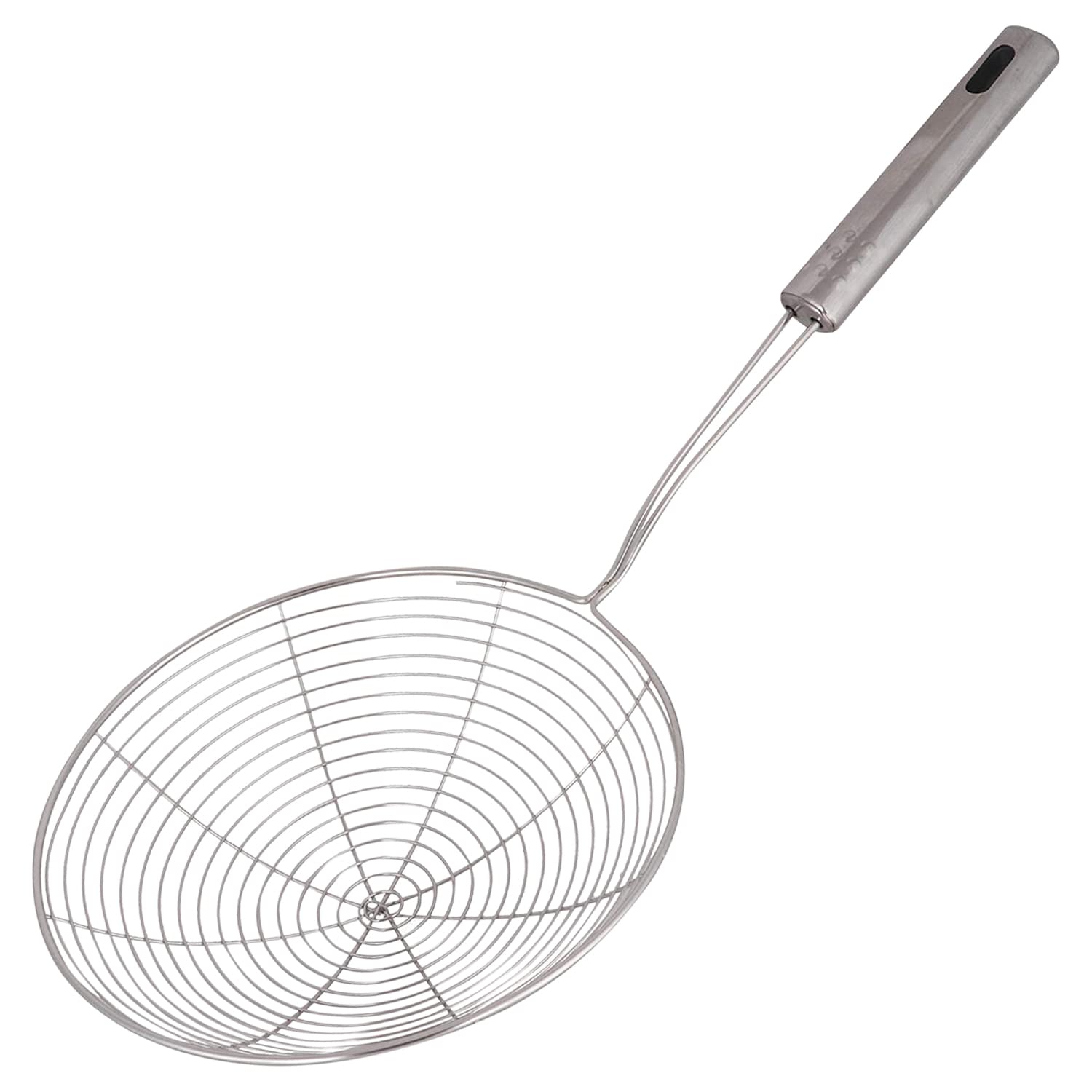 Kuber Industries 20cm Multiuses Stainless Steel Skimmer/Strainer/Jharni for Cooking and Frying (Silver) - view 2