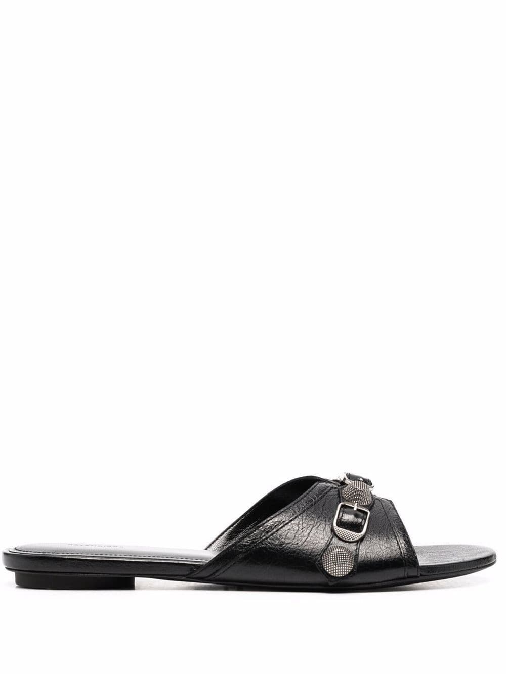 Balenciaga Cagole leather sandals – Upper: 100% Leather - view 6