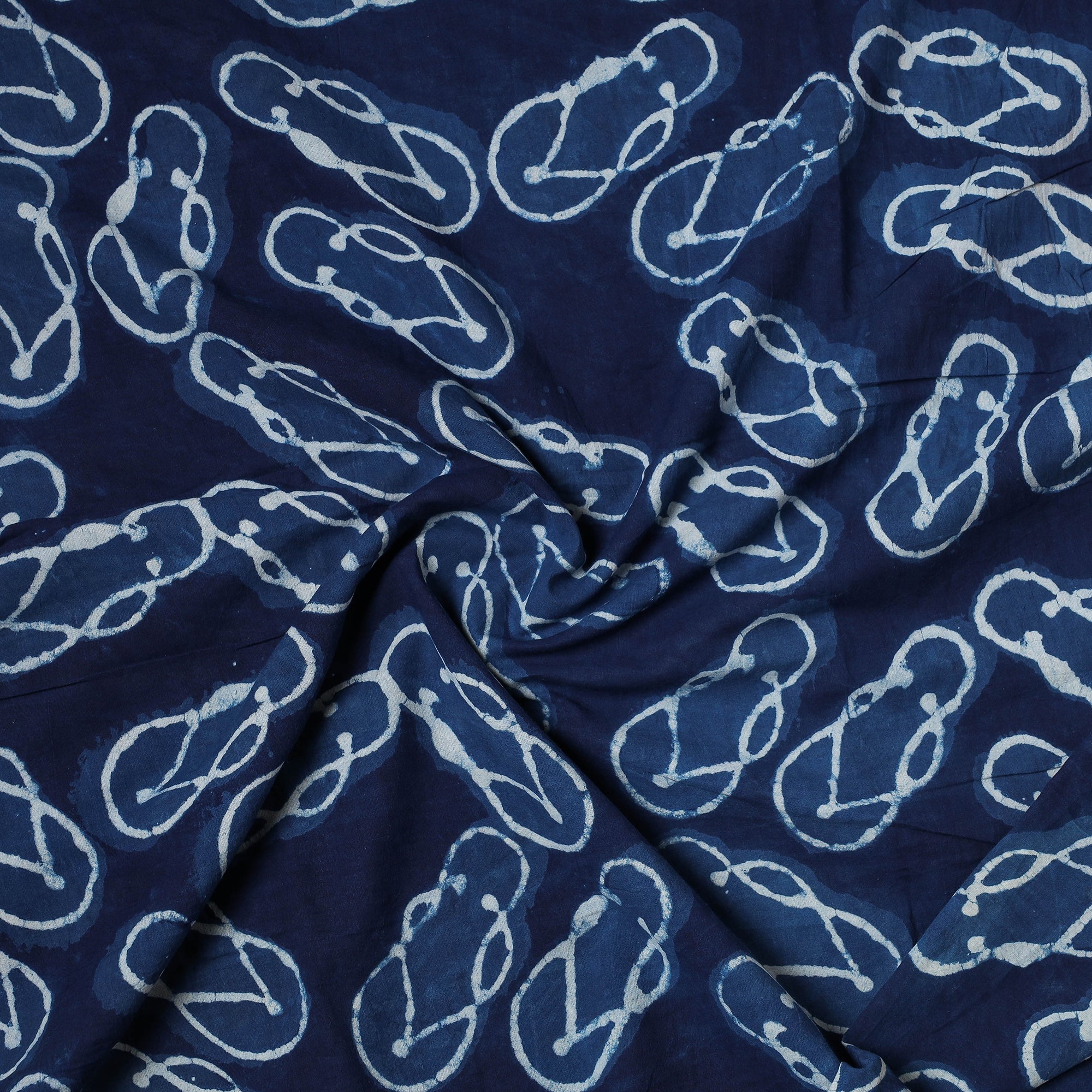 BINDAAS UNLIMITED Blue - Bindaas Art Block Printed Cotton Precut Fabric - view 2