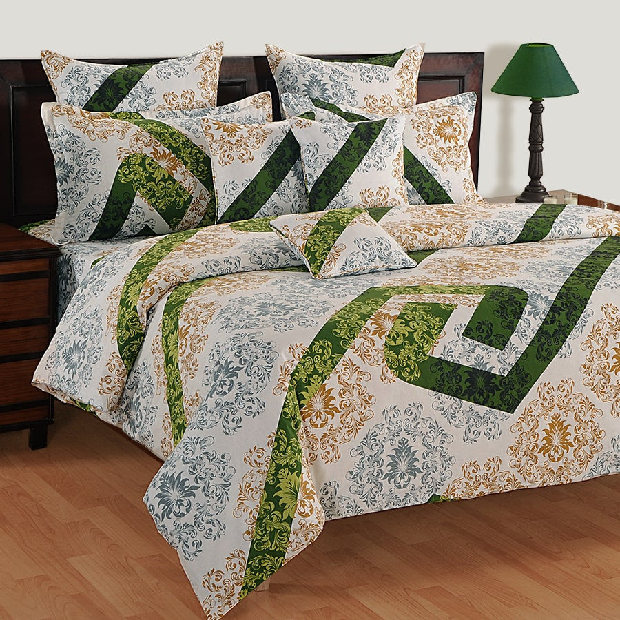 Swayam India Dazzle Delight Vedic Fitted Bed Sheet-12207 - view 2