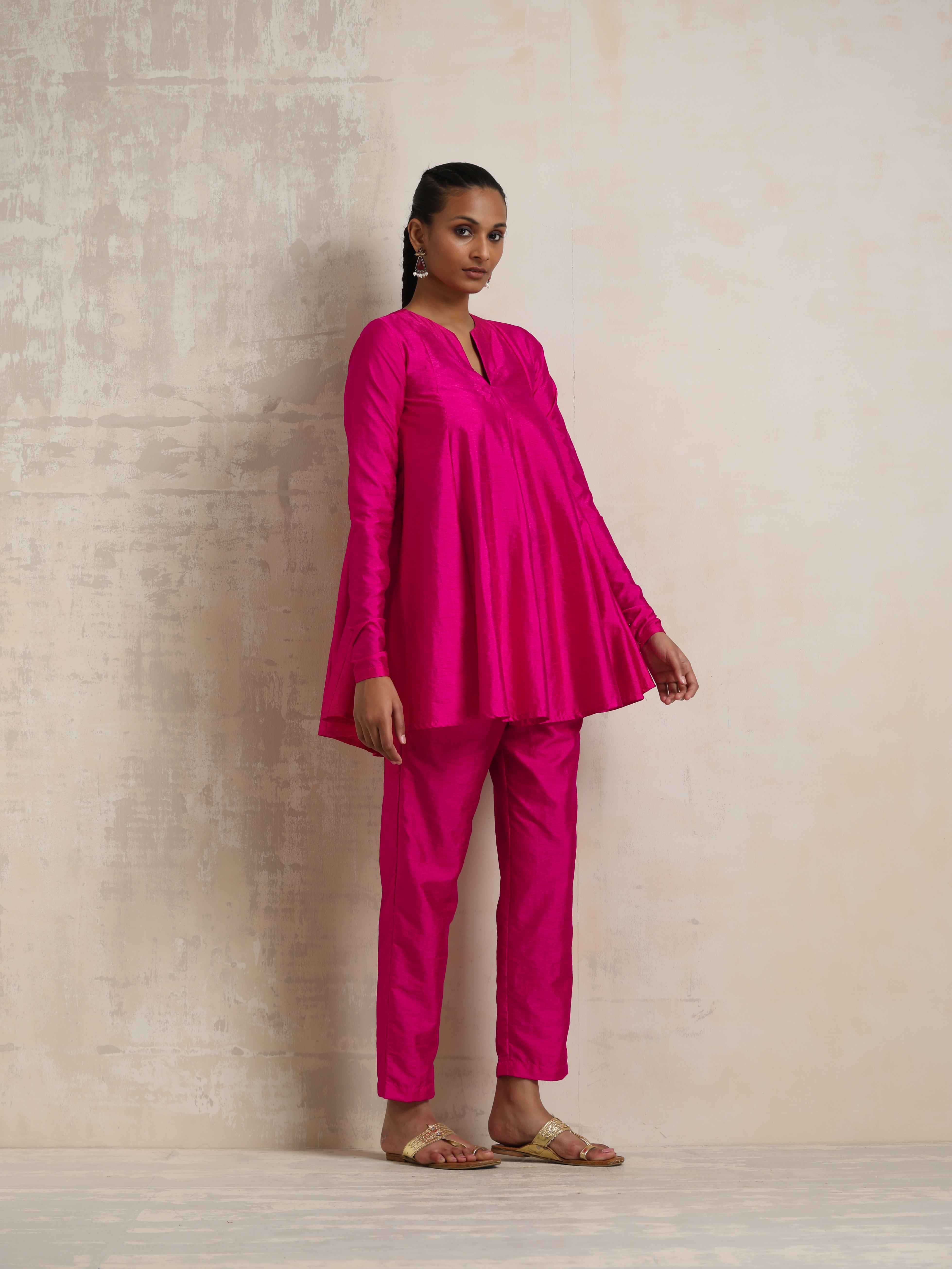 trueBrowns Pink Silk Co-ord Set - view 3