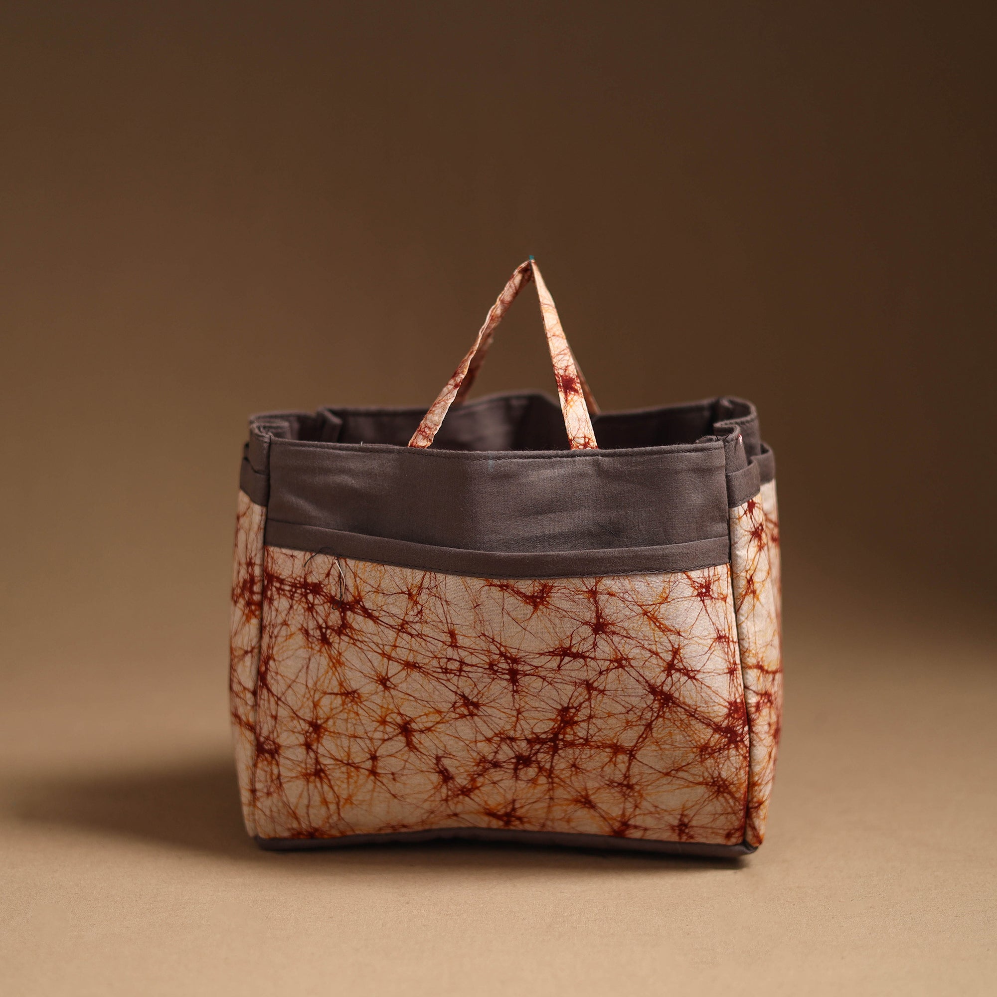 NOORI BAZAR Brown - Handcrafted Cotton Cosmetic/Toiletry Bag 25
