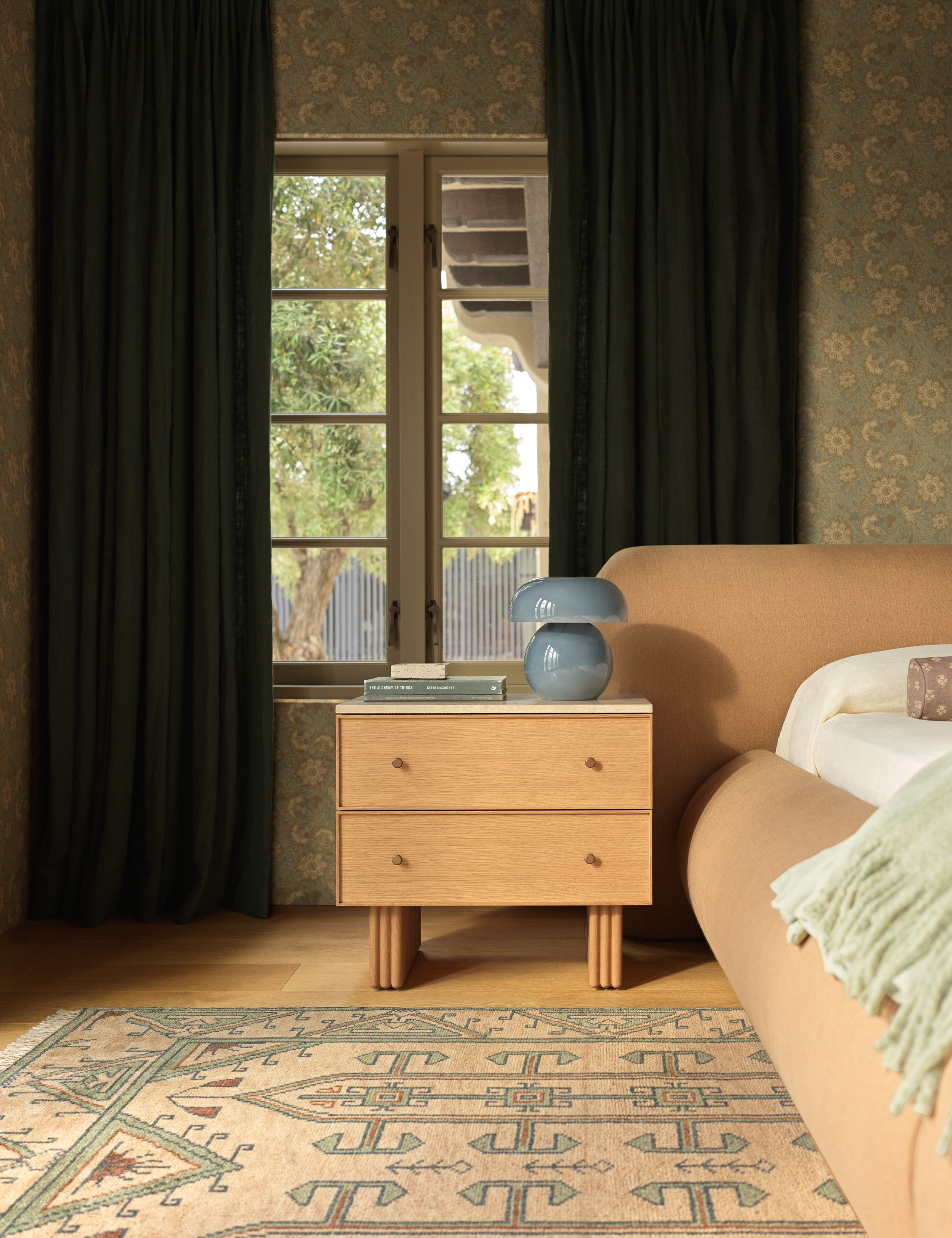 Lulu and Georgia Keshan Nightstand – Natural and Travertine - view 2