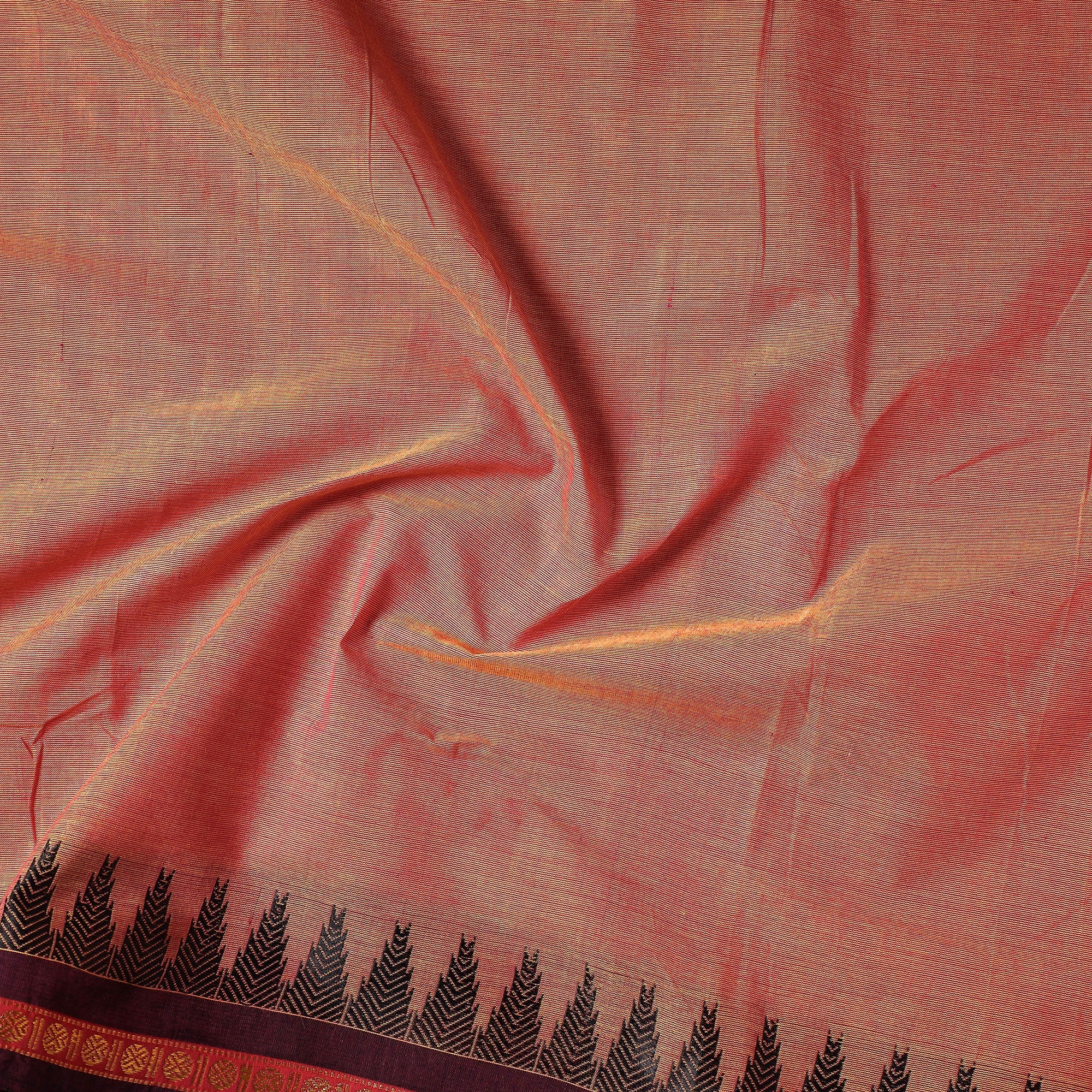 SOUTH KARGHA Brown - Kanchipuram Cotton Precut Fabric (1.8 Meter) - view 2