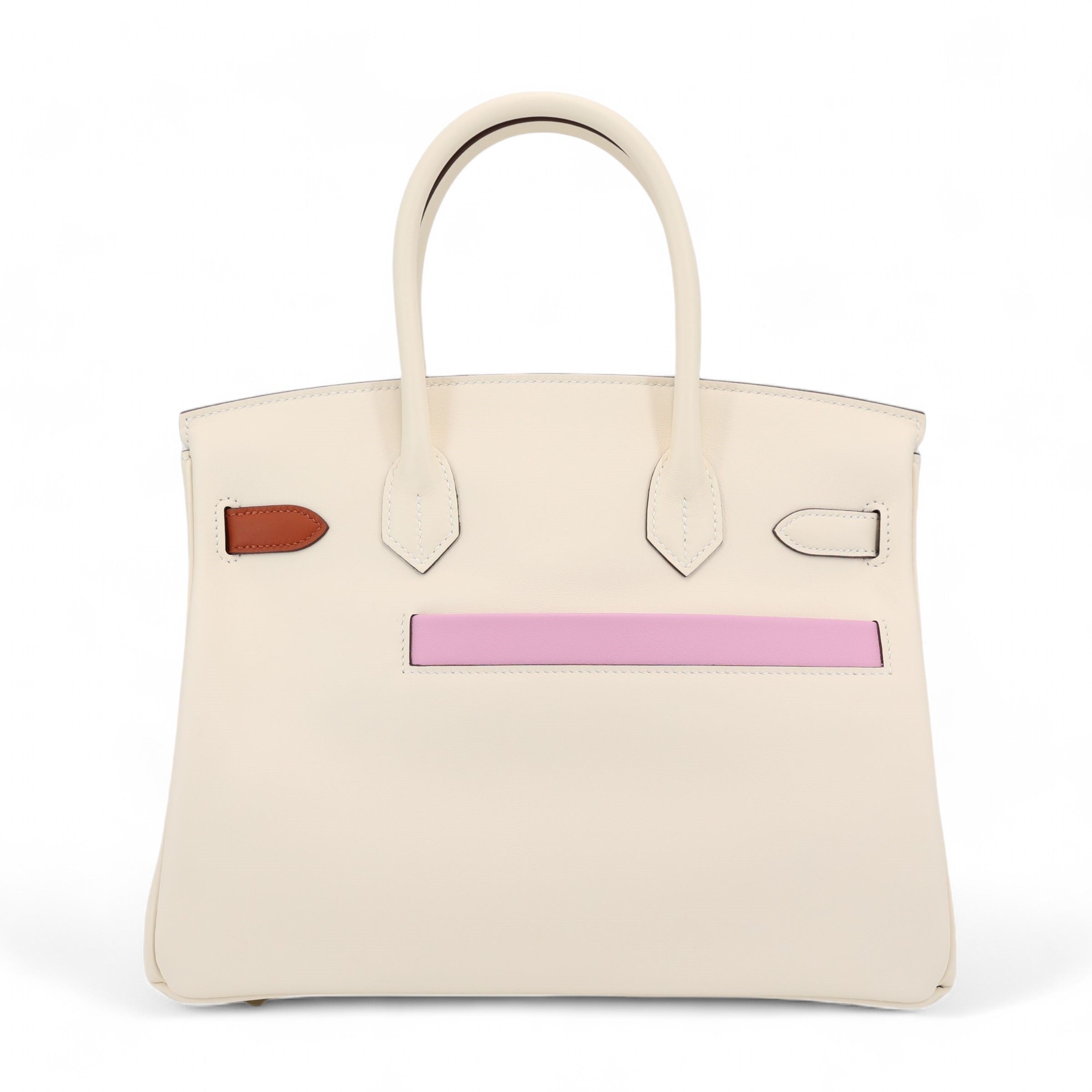 Cop Underdog HERMÈS Limited Edition Birkin 30 Colormatic Cuivre (6C) Chai (0M) Nata (I2) Swift Gold - view 2
