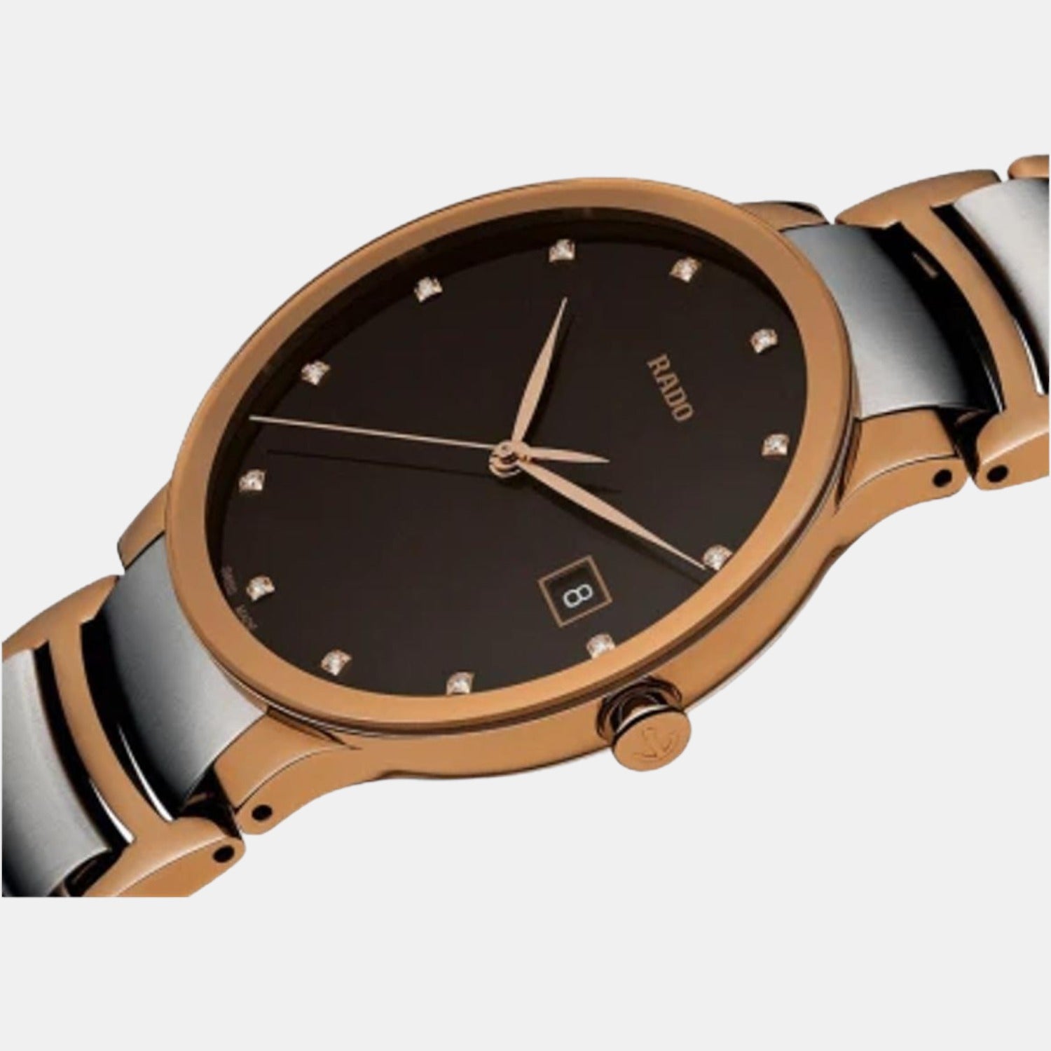 Rado Centrix Women Quartz Brown Dial Analog Stainless Steel Watch R30555723 - view 2