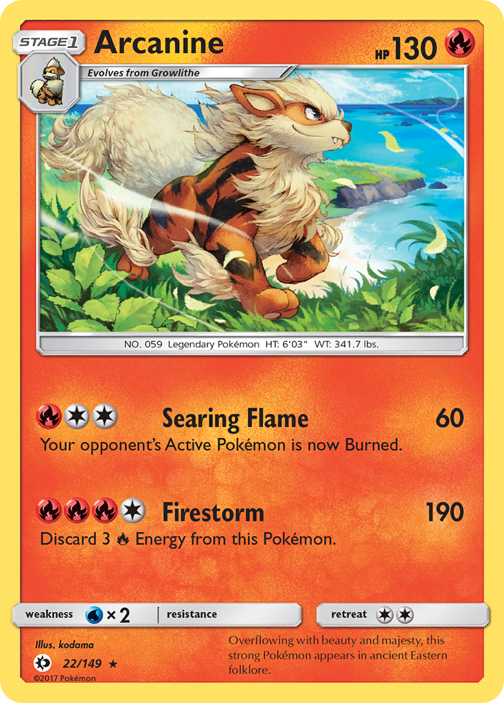 Rare holo sm1-22 – Pokémon Arcanine - 22/149 - Rare Holo [sm1-22] [Holo] - Arcanine - 22/149 - Rare Holo