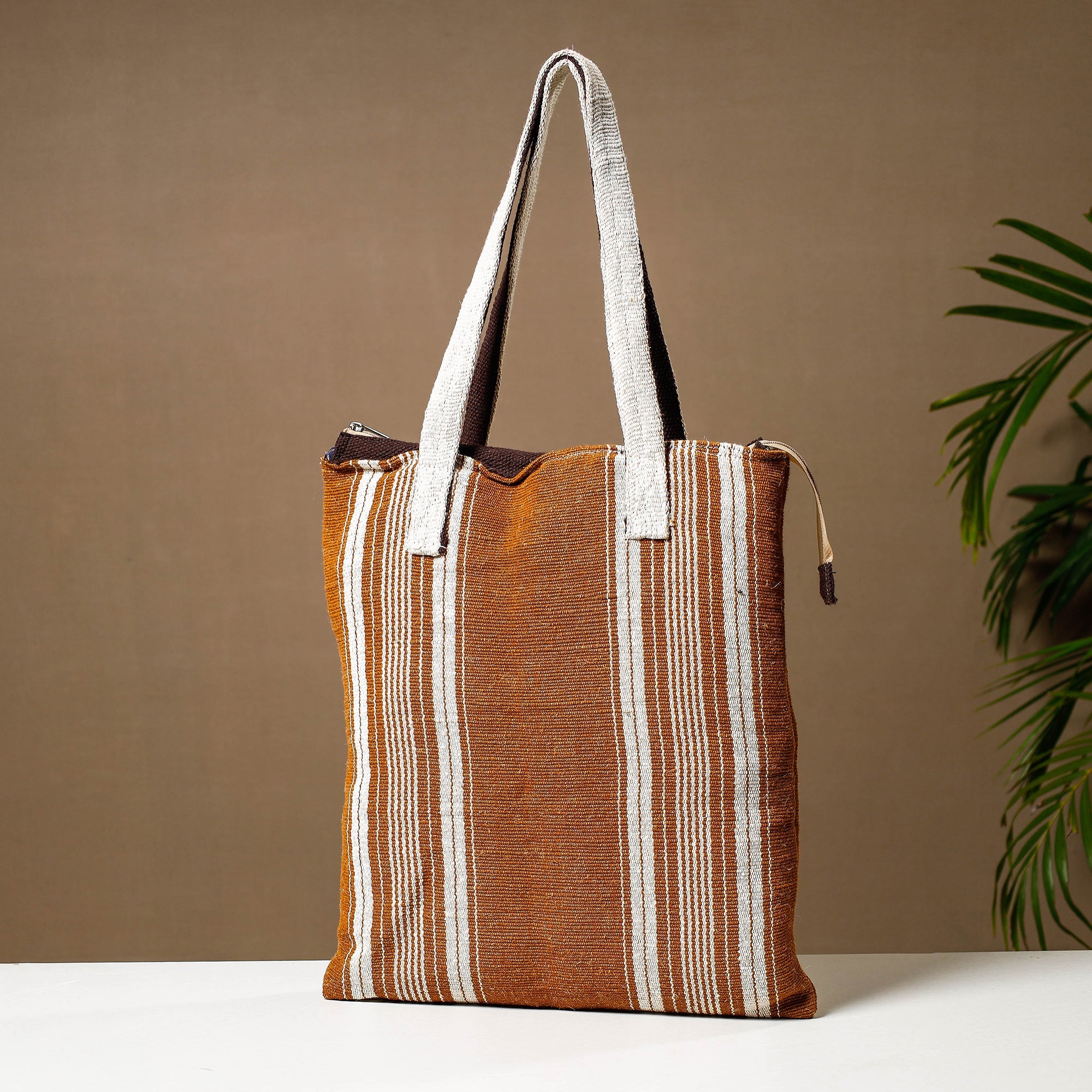 ITOKRI CRAFTS INITIATIVE Brown - Handcrafted Jute Cotton Shoulder Bag