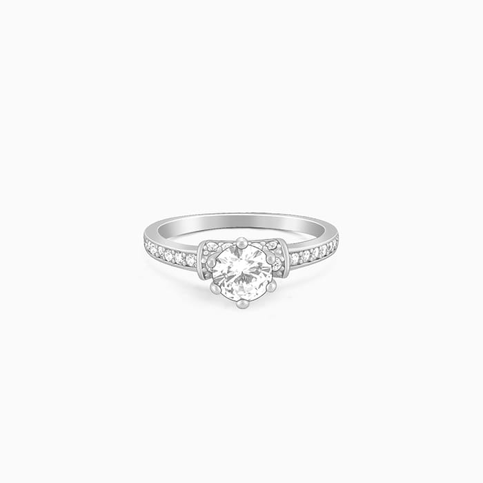 GIVA Jewellery Silver Enfold Ring