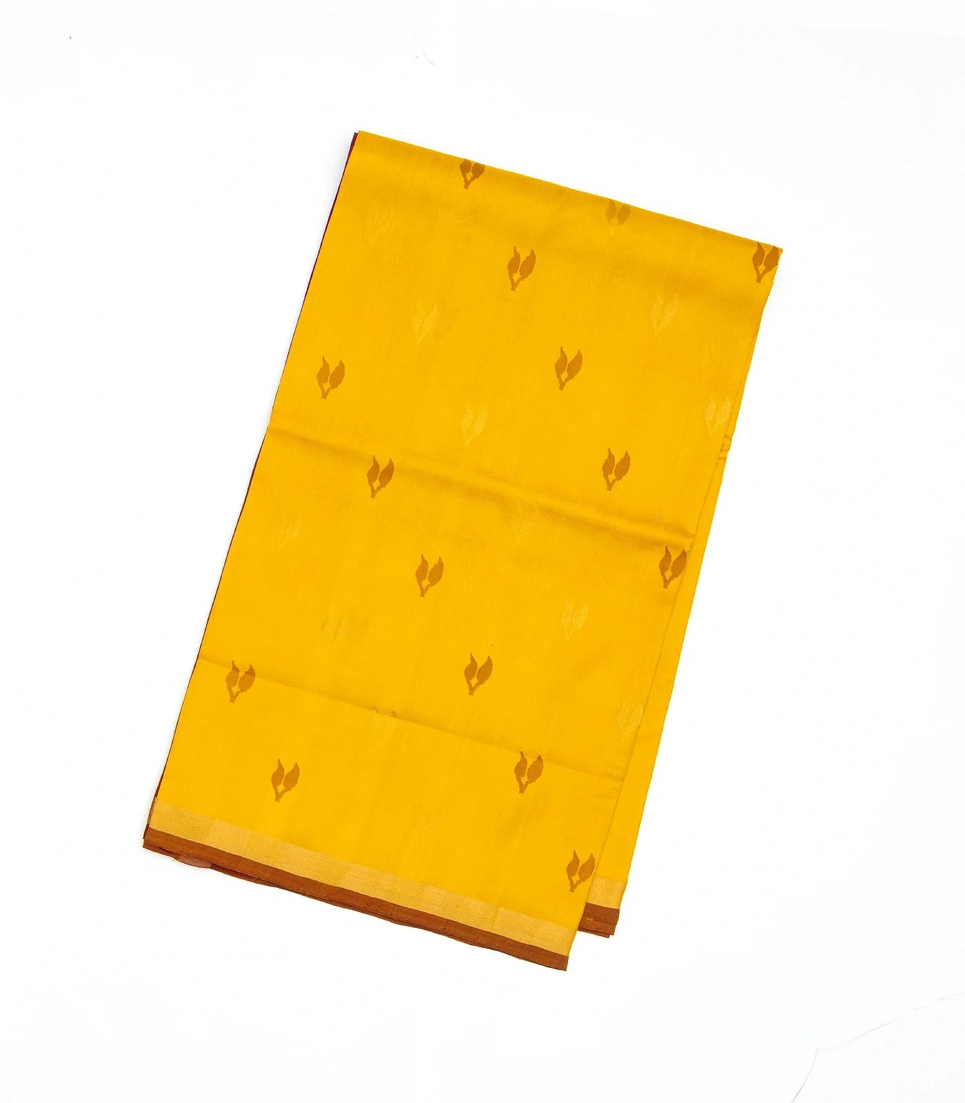 RmKV Yellow Handloom Uppada Silk Saree With Floral Buttas