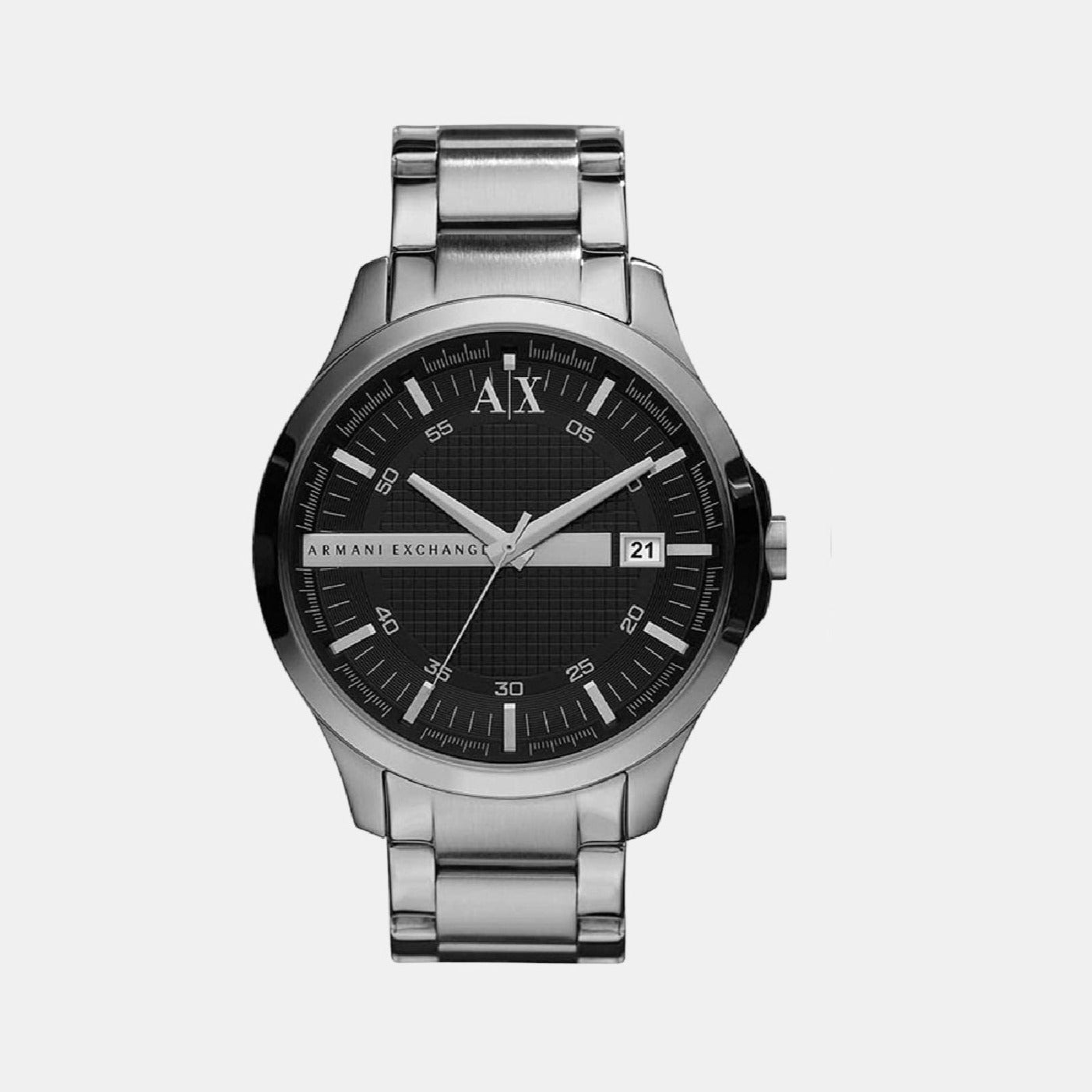 Armani Exchange Hampton Men Quartz Black Dial Analog Stainless Steel Watch AX2103
