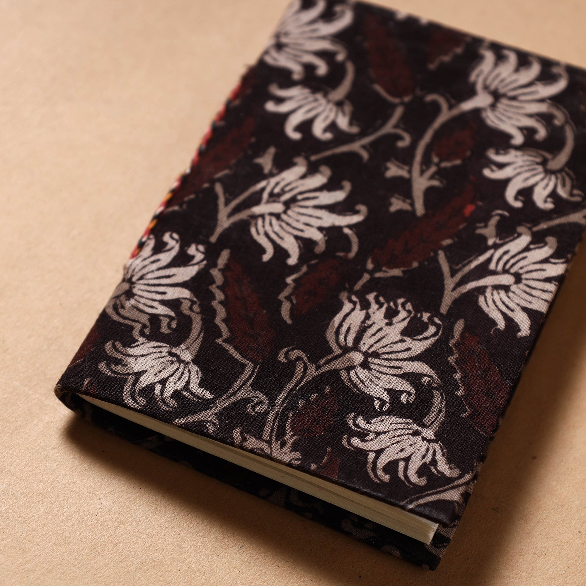 BINDAAS UNLIMITED Black - Bagru Fabric Cover Handmade Paper Notebook (5 x 3.5 in) - view 2