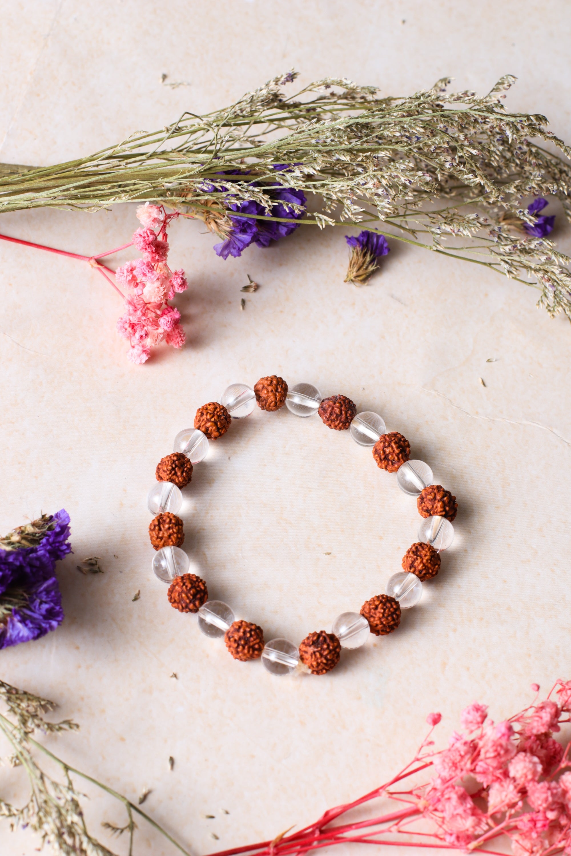 Studio Vaidik Rudraksha & Clear Quartz Bracelet - view 2