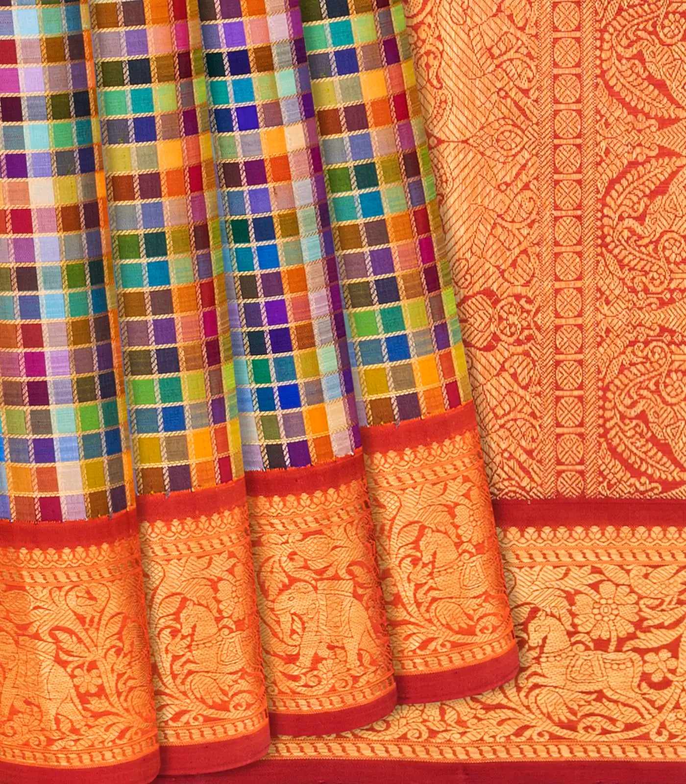 RmKV Fifty Thousand Colour Handloom Korvai Silk Saree