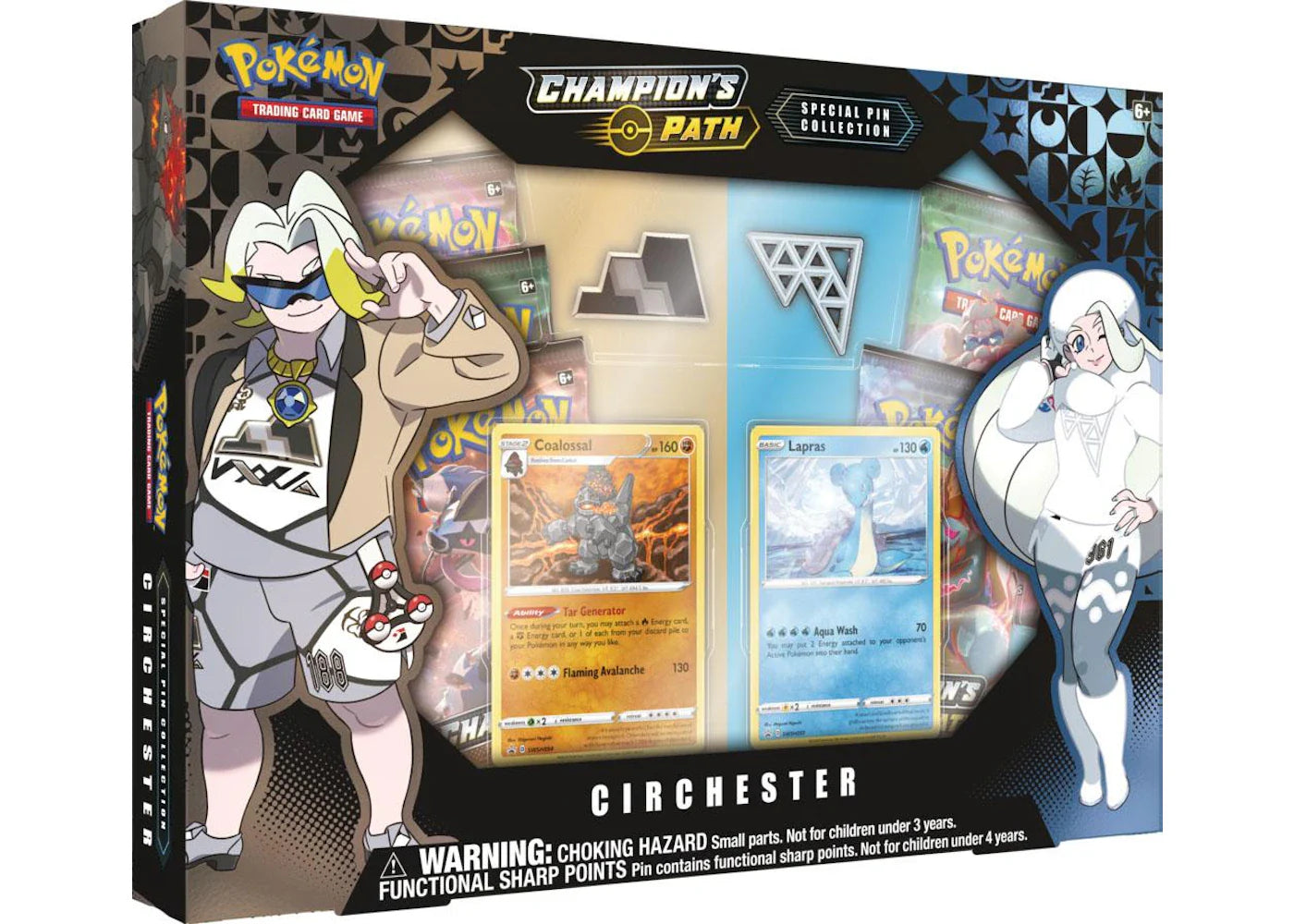 Pokémon 2020 Pokemon TCG Sword and Shield Champion's Path Special Pin Collection Circhester