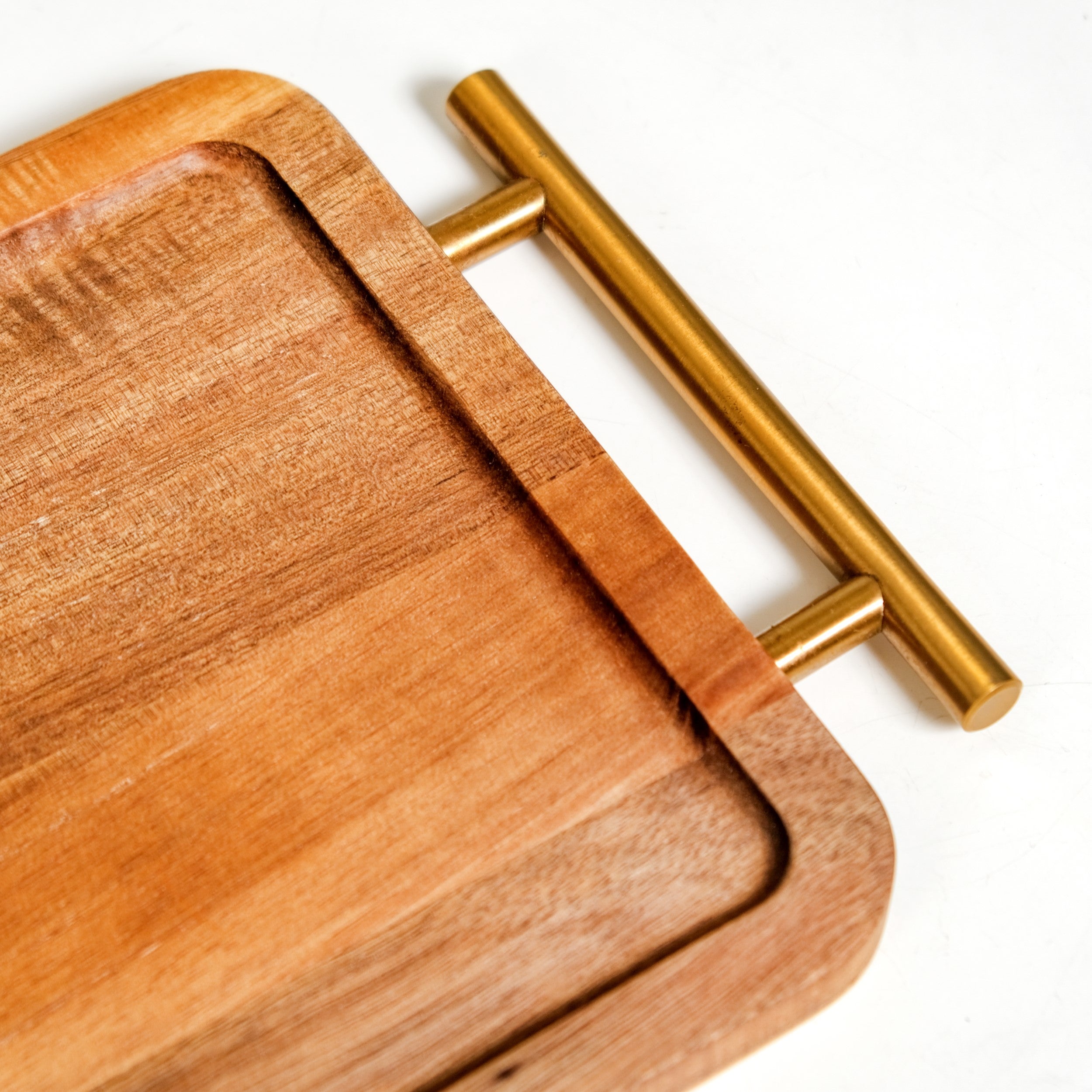 Nestasia Acacia Wood Flat Serving Tray With Handles - view 7