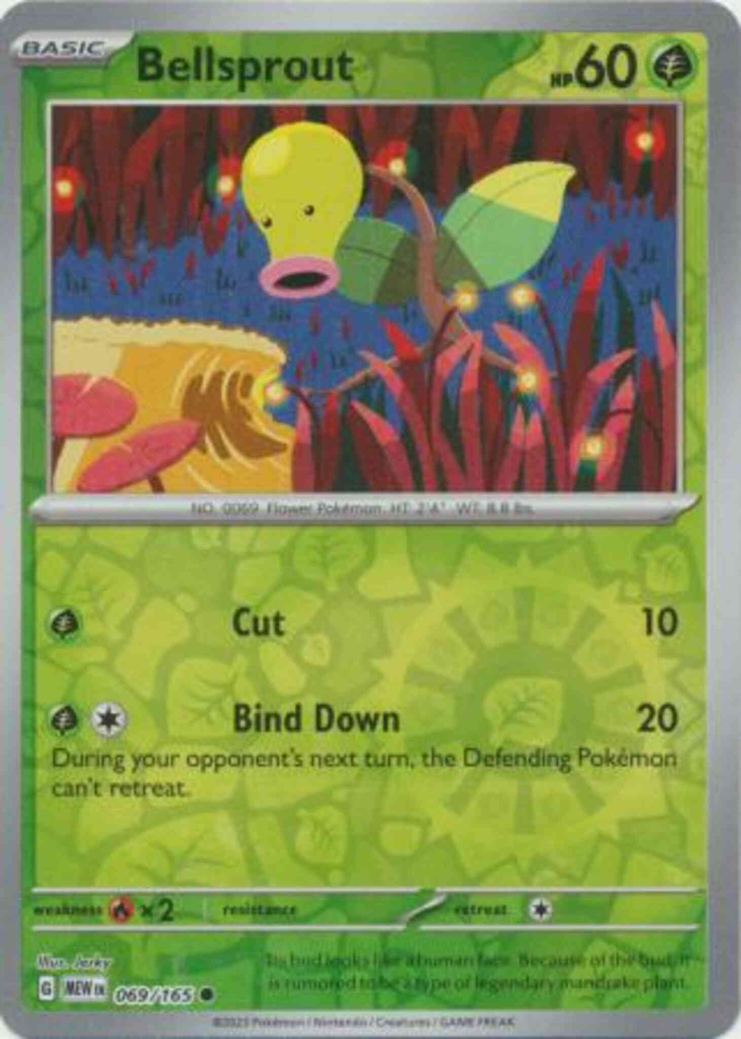 Common sv035-069 reverse – Pokémon Bellsprout - 069/165 - Common [sv035-069] [Reverse Holo]
