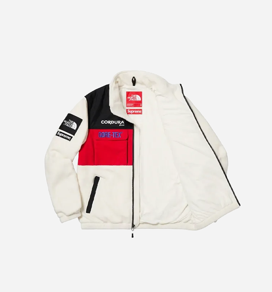 Supreme x The North Face Expedition Fleece Jacket 'White' - view 2