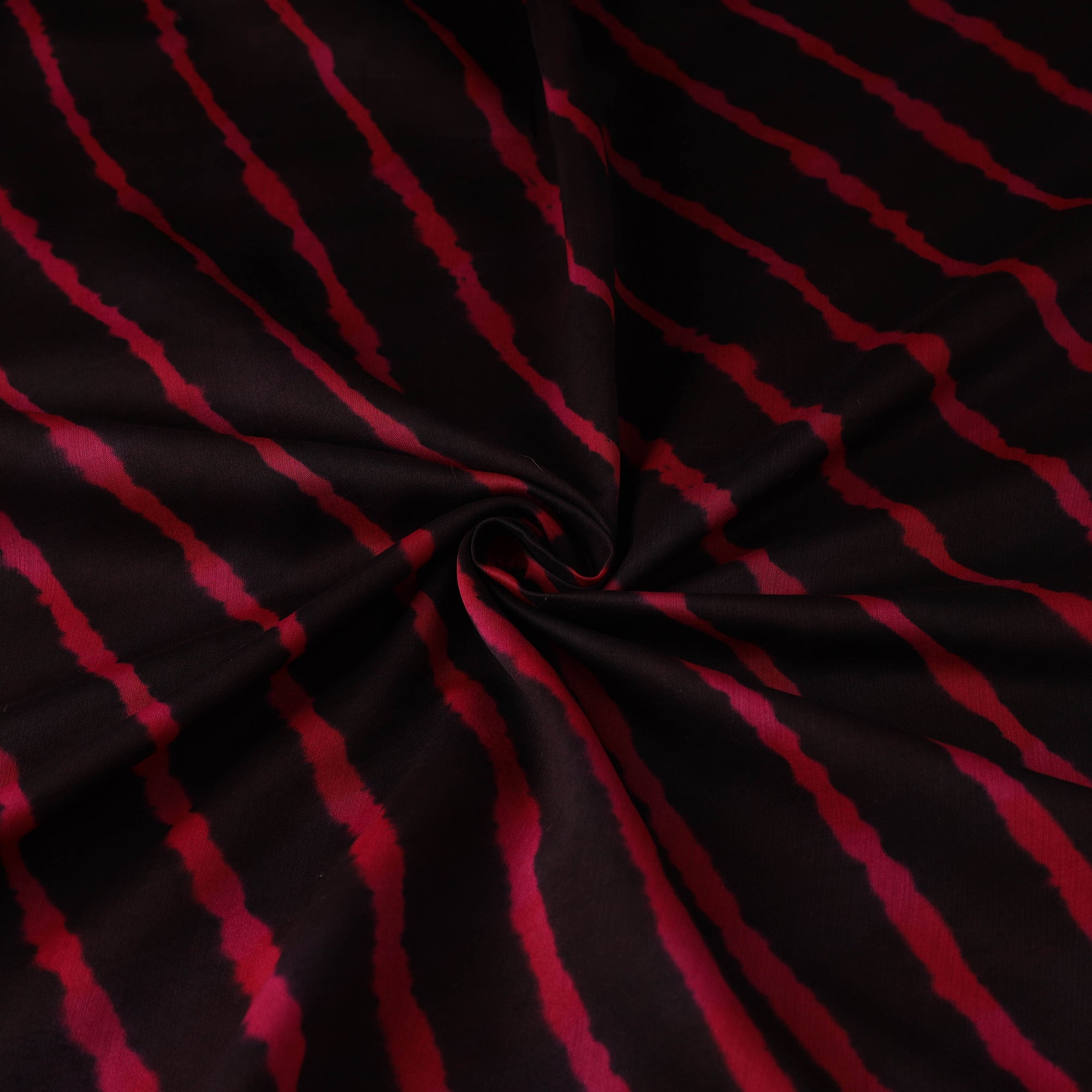 LEHARIYA BY BADSHAH MIYAN Black - Multicolour Leheriya Tie-Dye Chanderi Silk Fabric 14 - view 3