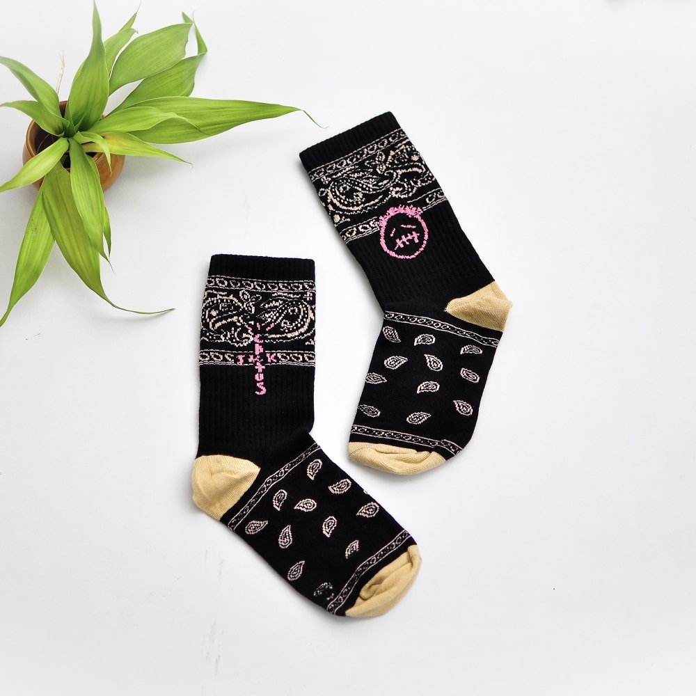 Kicks Machine Black Travis Scott Socks | Cactus Jack Socks
